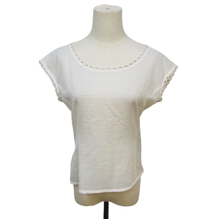 Dior Dior Textured Cotton Top Size S Size S / US 4 / IT 40 - 1 Thumbnail