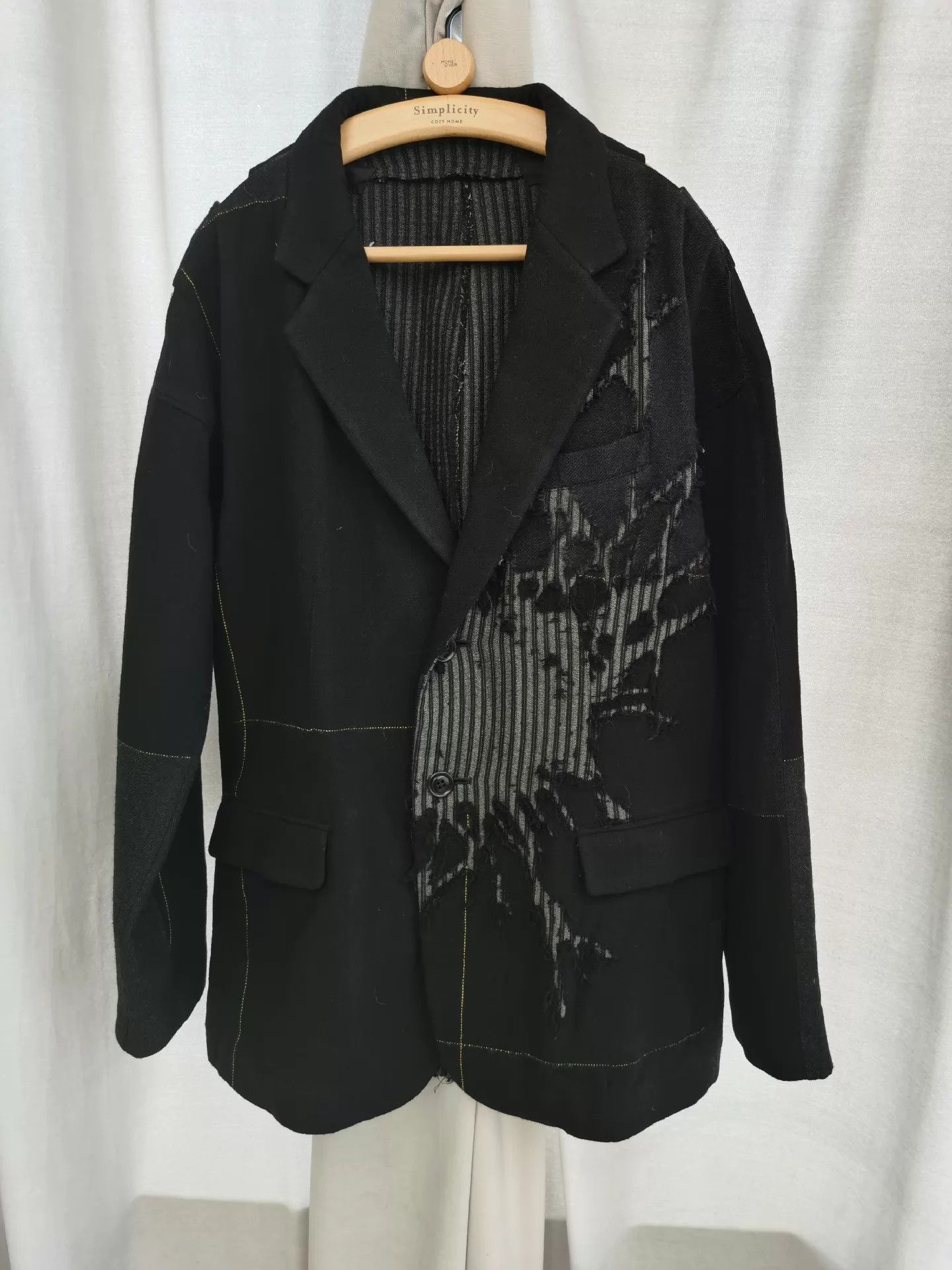 Yohji Yamamoto Yohji Yamamoto 2016AW Scratch-Patch Suit Jacket 2 98New Size US M / EU 48-50 / 2 - 1 Thumbnail
