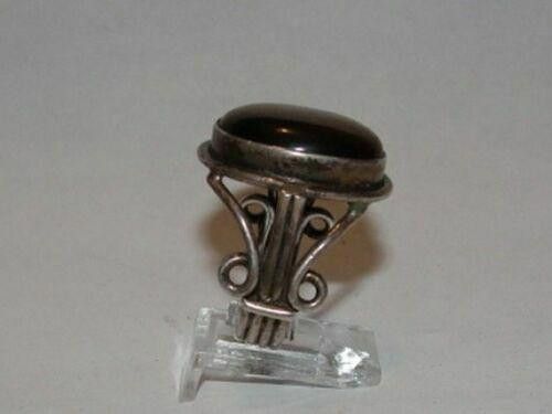 Handmade Sterling Silver Orange Tiger Eye Cabochon Ring Size ONE SIZE - 3 Thumbnail