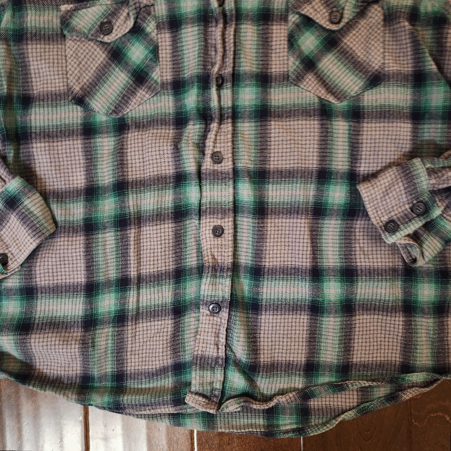 Ocean Pacific VINTAGE OP Flannel Shirt Mens XL Green Plaid 100% Cotton Ocean Pacific SHIRt? Size US XL / EU 56 / 4 - 6 Thumbnail