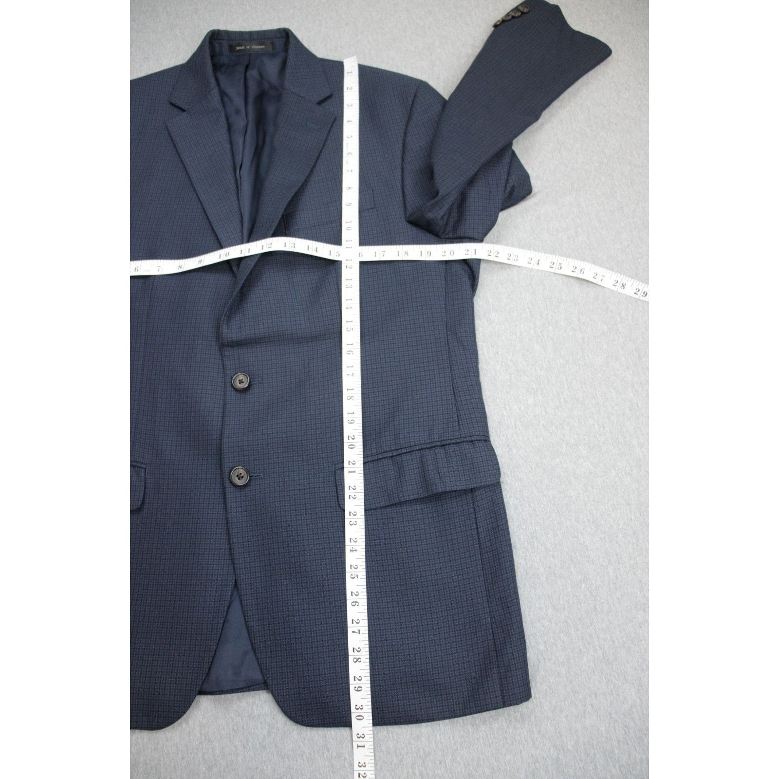 Lauren Ralph Lauren Lauren Ralph Lauren Blazer Mens Size 40R Navy Blue Check Size 40R - 9 Thumbnail