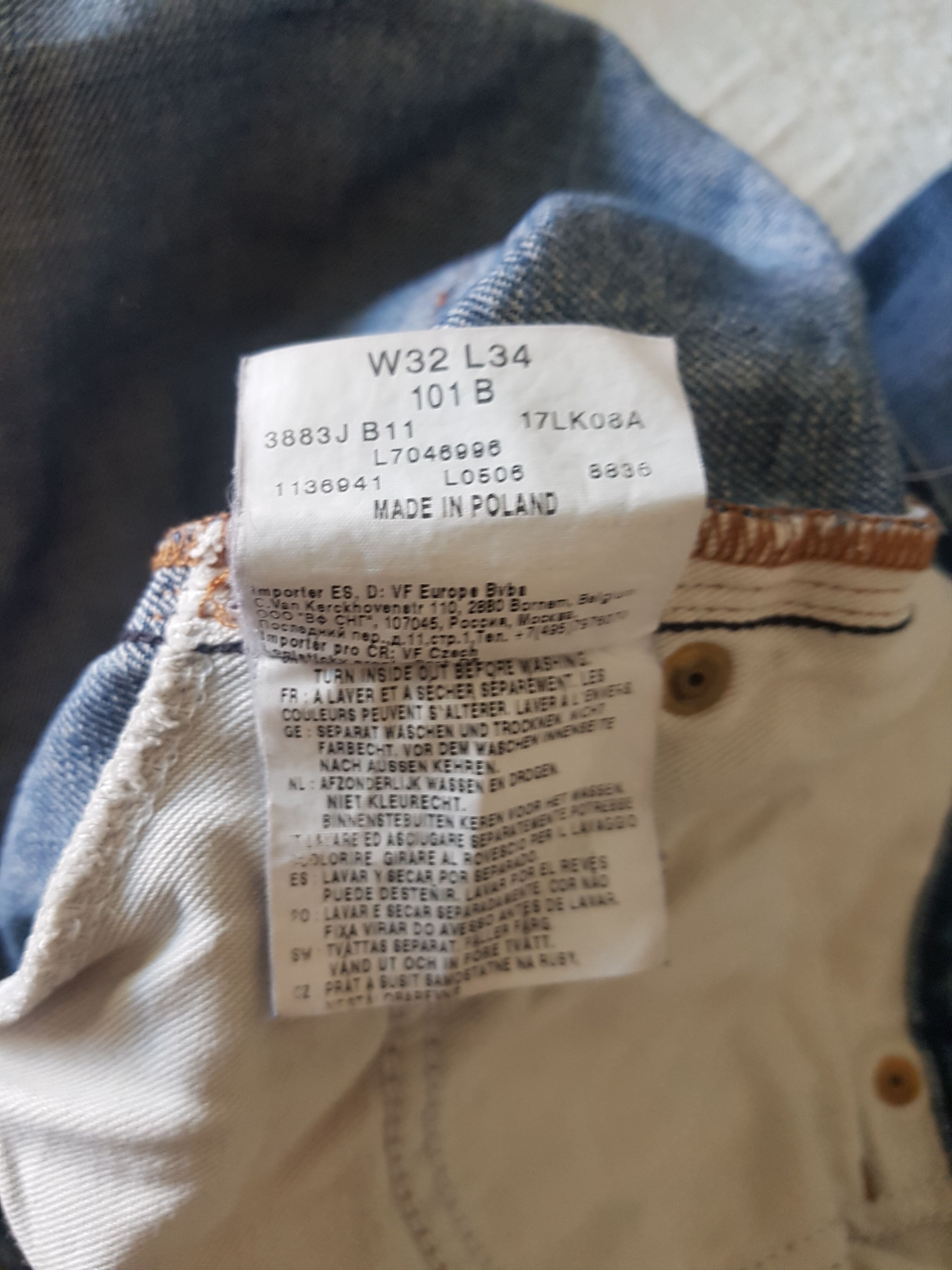 Lee Gold Label 101B Cinch Back Half Selvedge Cowboy Jeans Buckle Size US 32 / EU 48 - 10 Thumbnail