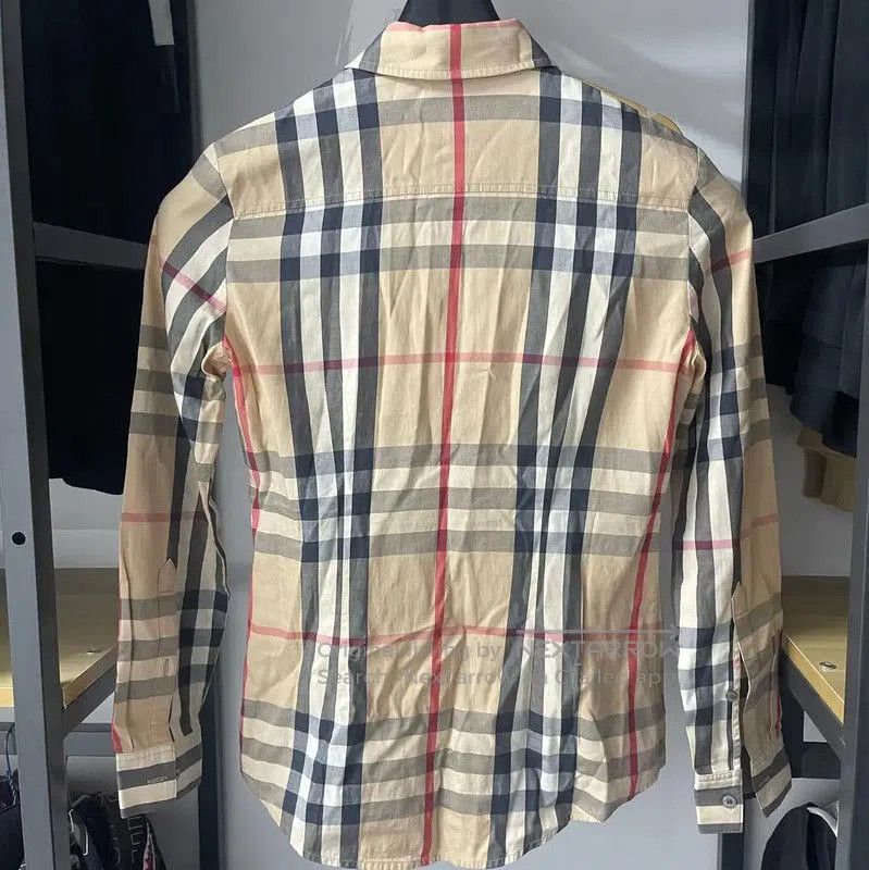 MR & MRS ITALY Burberry Women's XS Beige Check Shirt. Size XS / US 0-2 / IT 36-38 - 2 Thumbnail