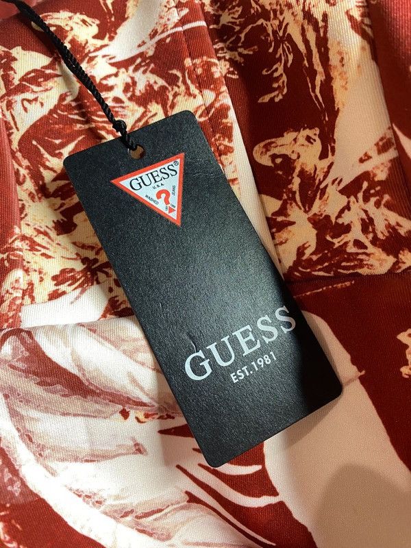 Guess Stunning sleeveless midi bodycon dress with a floral pattern Size L / US 10 / IT 46 - 8 Thumbnail