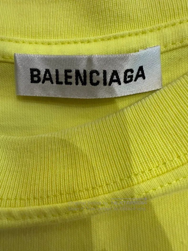 Balenciaga Balenciaga Neon Yellow CREW Short Sleeve T-Shirt Size US S / EU 44-46 / 1 - 4 Thumbnail