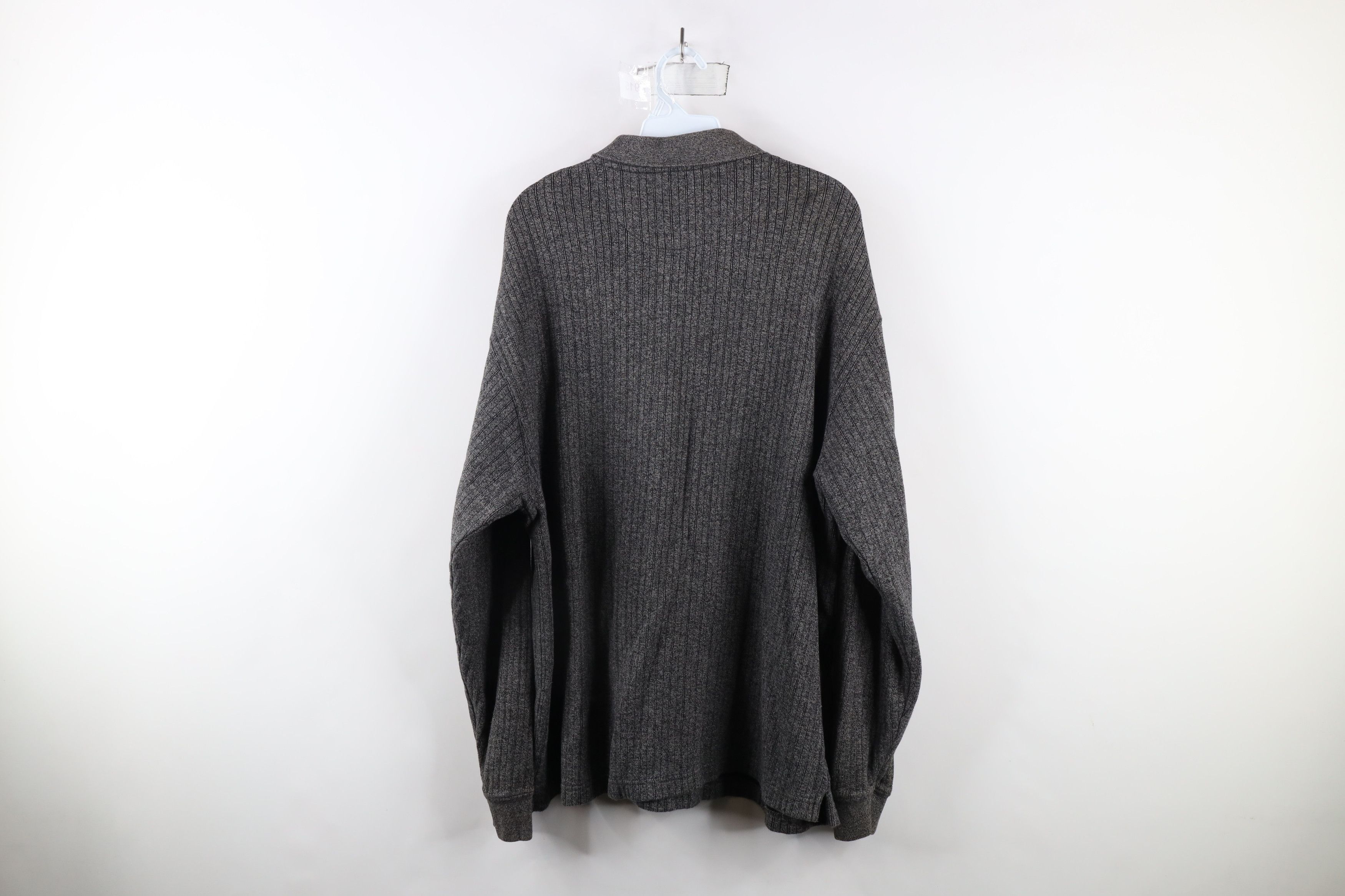 Vintage Vintage 90s Streetwear Striped Ribbed Long Sleeve Rugby Polo Size US XL / EU 56 / 4 - 5 Thumbnail
