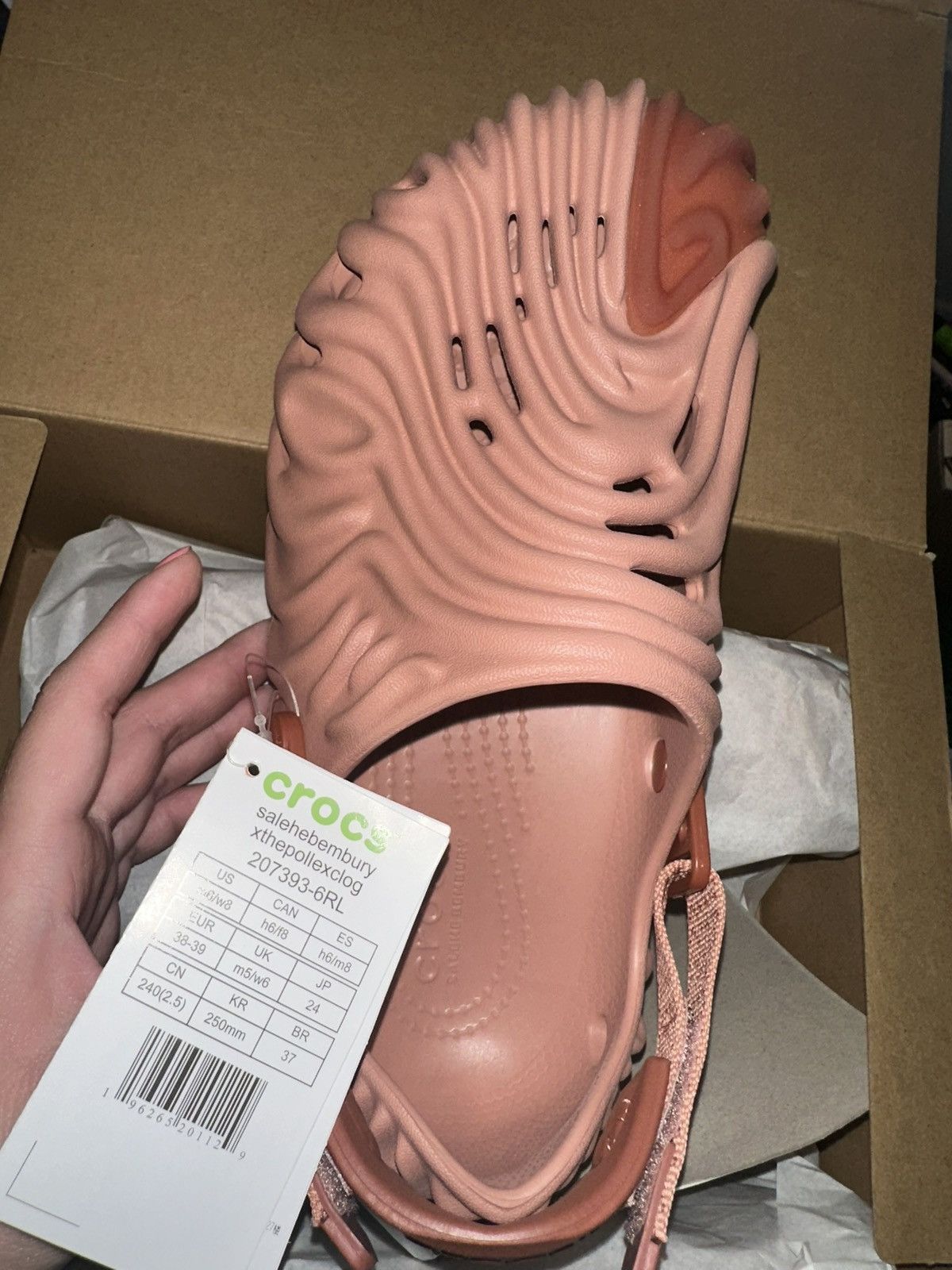 Crocs × Salehe Bembury PALE BLUSH SALEHEBEMBURY CROCS Size US 6 / EU 39 - 2 Thumbnail