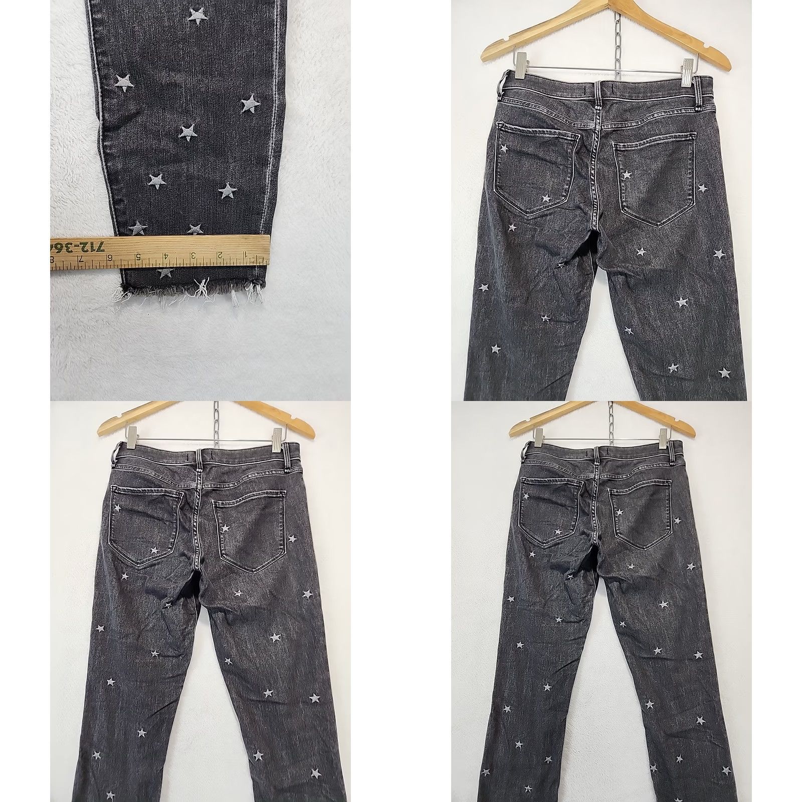 Abercrombie & Fitch VINTAGE Abercrombie & Fitch Black Stars Jeans Mid Rise Super Skinny Ankle Women's 28/6R Size 28" / US 6 / IT 42 - 8 Thumbnail