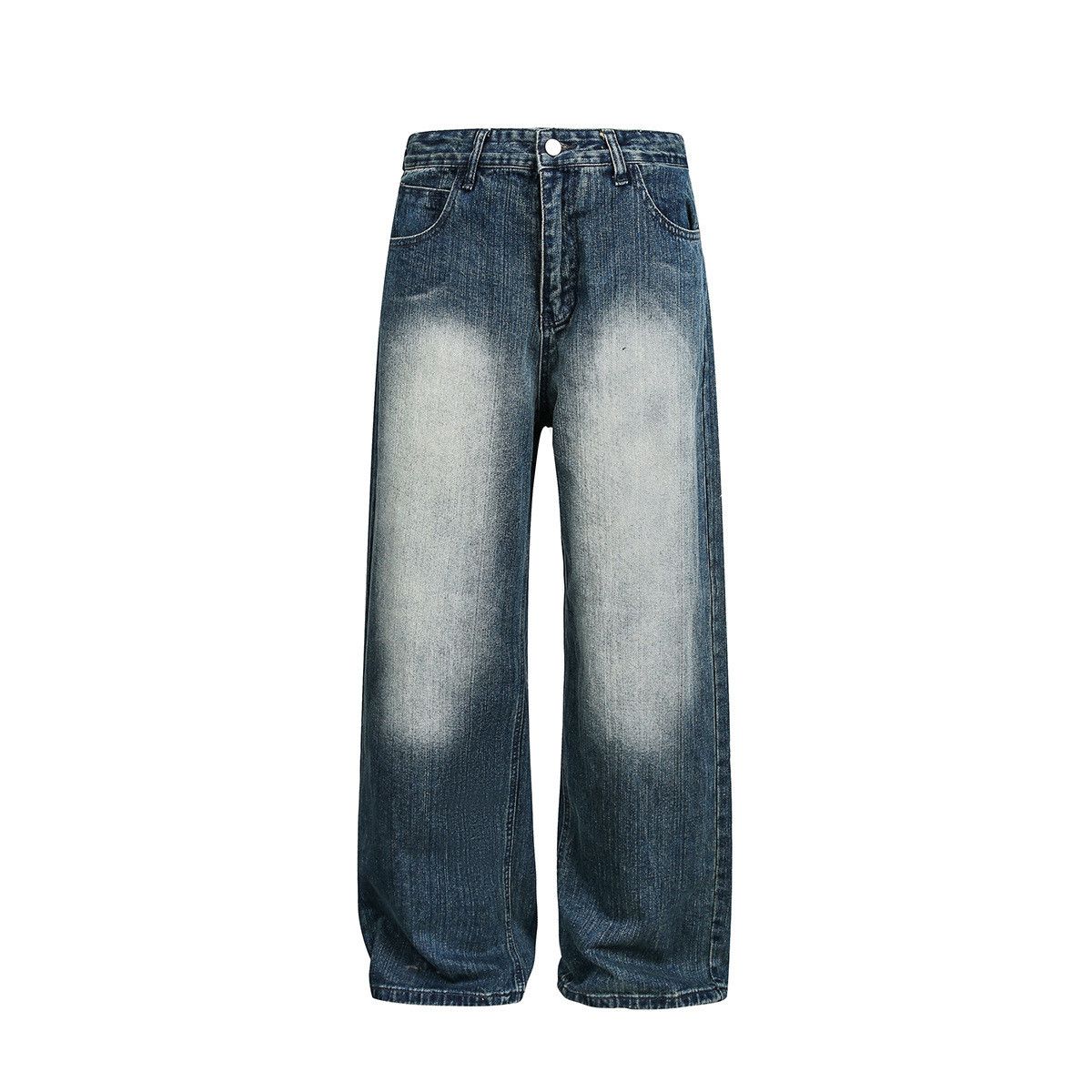 Vintage Men's trendy loose-fitting bamboo-patterned retro jeans Size US 32 / EU 48 - 1 Thumbnail