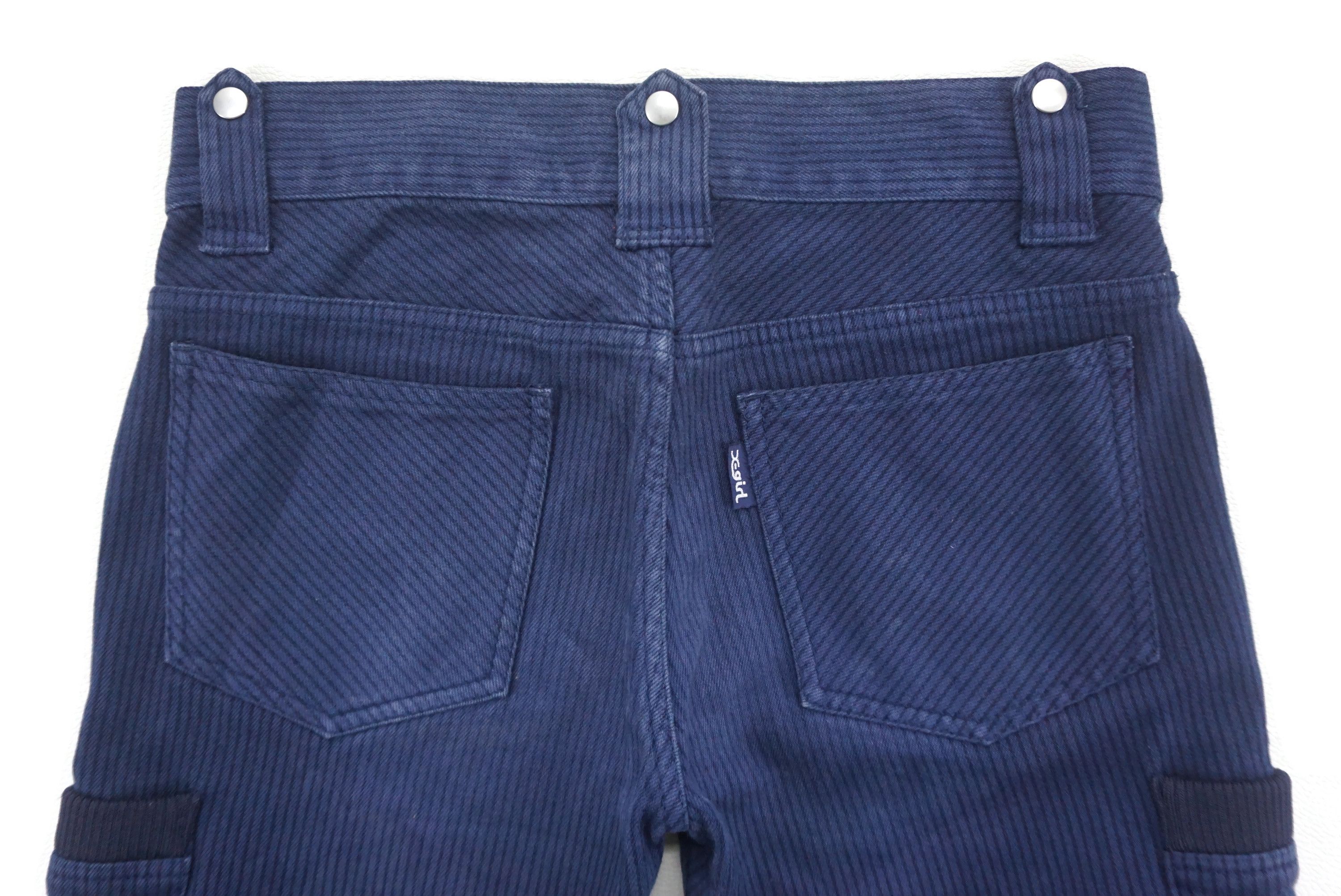 Japanese Brand X-Girl Jeans fits W30xL30.75 Slim Skinny Hickory Cargo Denim Size 26" / US 2 / IT 38 - 8 Thumbnail