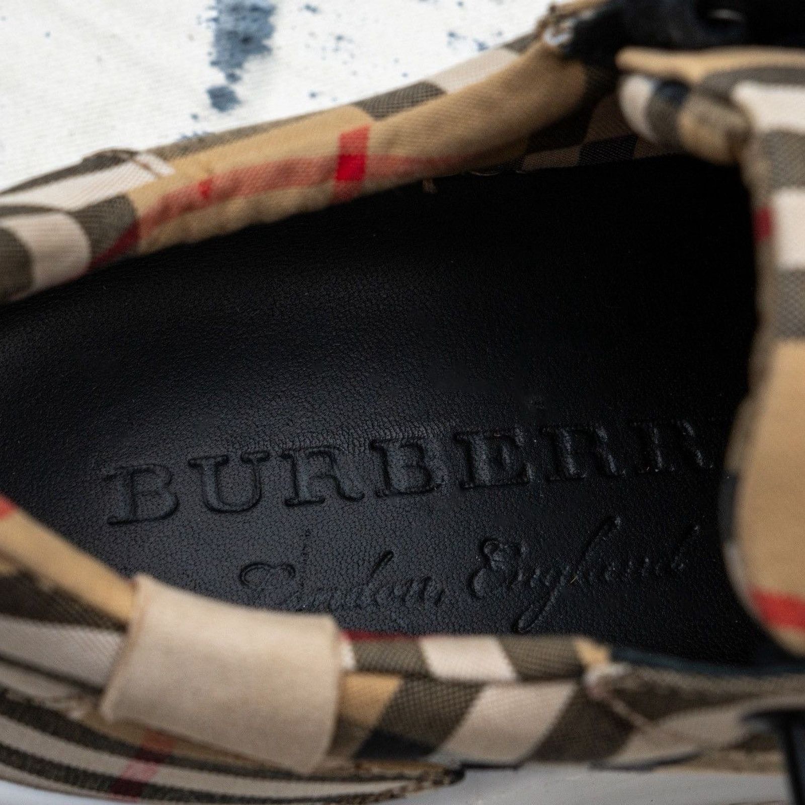 Burberry Burberry men’s check monogram vintage logo sneakers Size US 9.5 / EU 42-43 - 12 Thumbnail