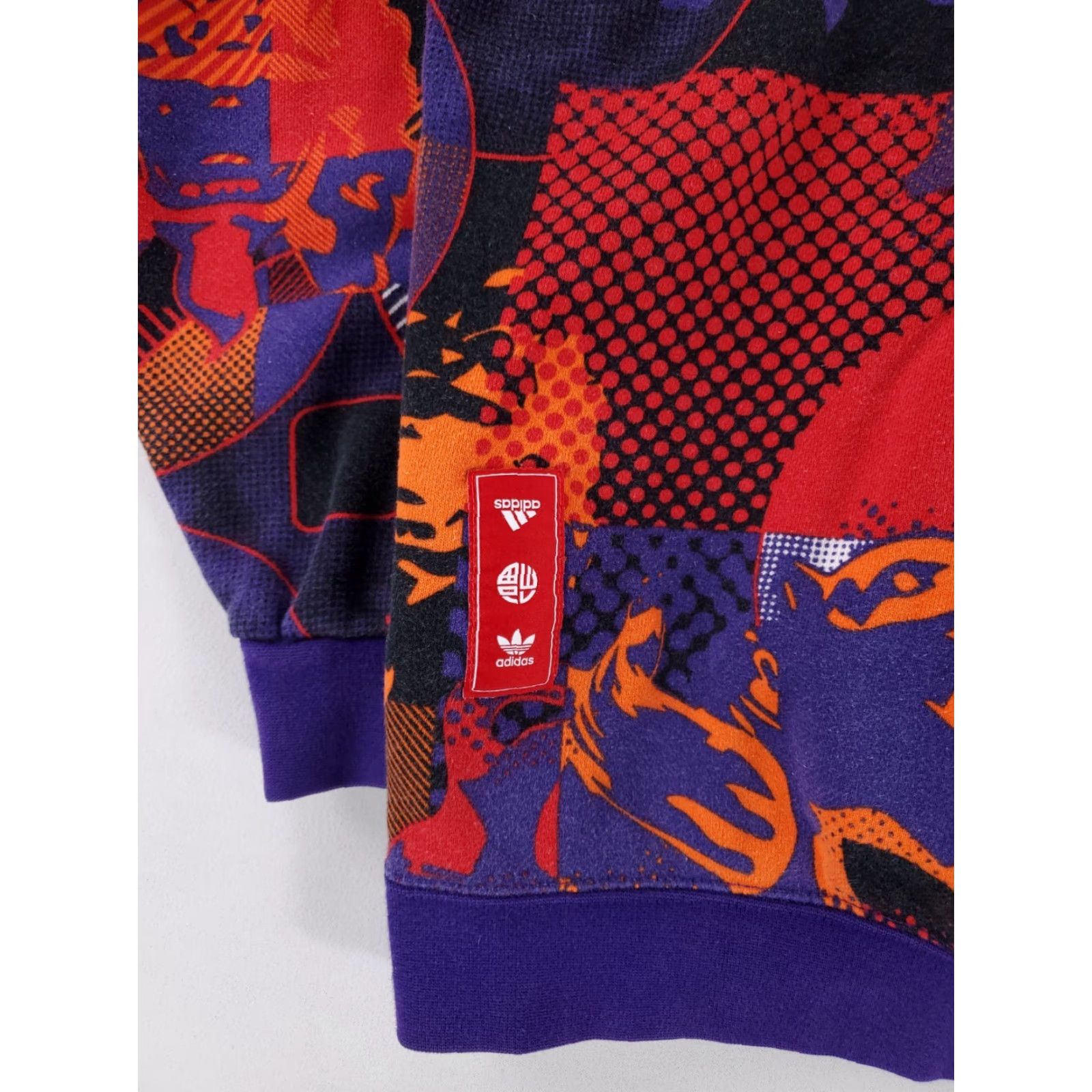 Adidas Adidas Hoodie Lunar New Year OX AOP Orange Purple Red Long Sleeve Mens M Multicolor Pullover Size US M / EU 48-50 / 2 - 5 Thumbnail