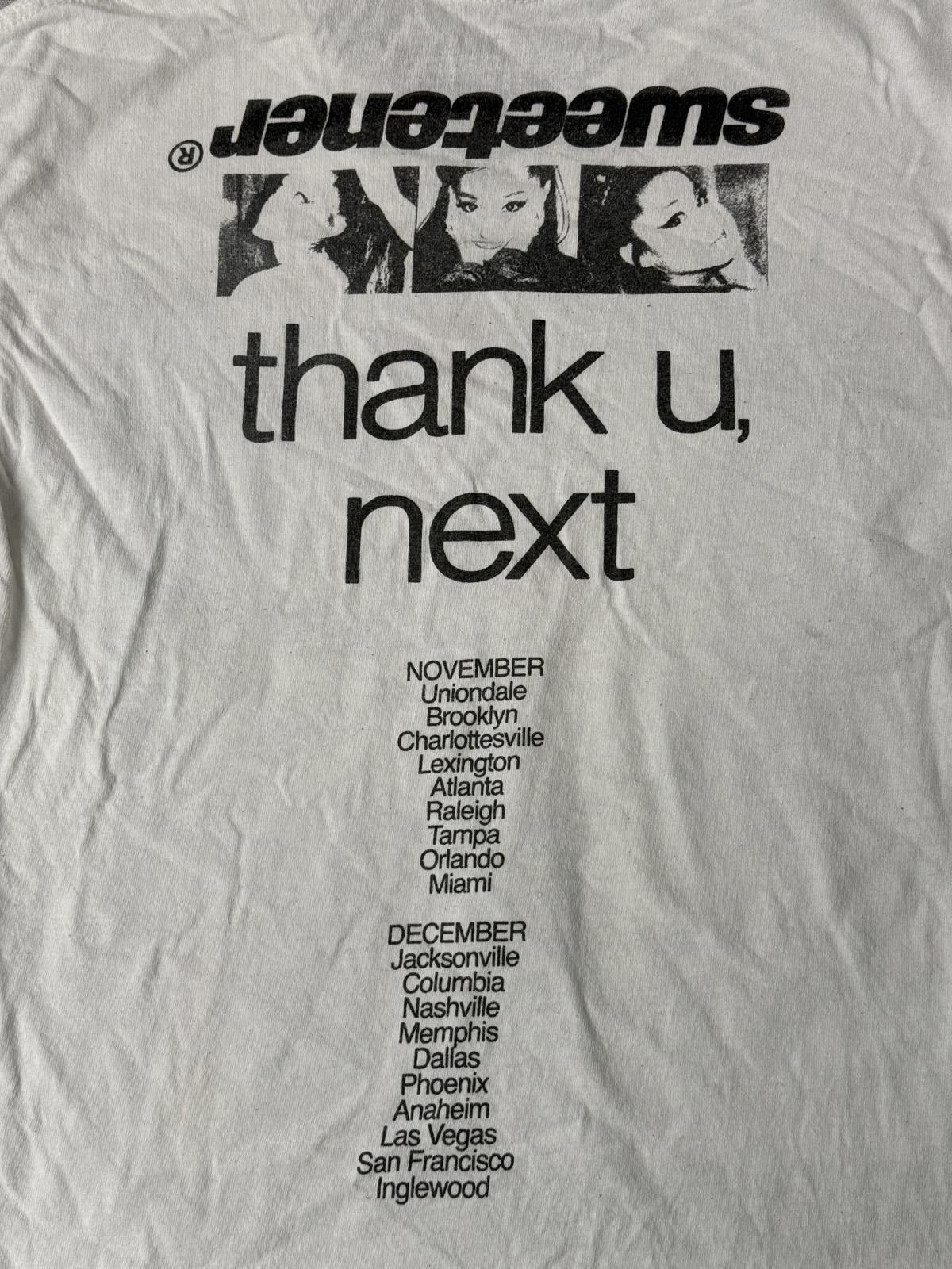 Designer Ariana Grande T-shirt Sweetener World Tour Thank u Next XS Size US XS / EU 42 / 0 - 5 Thumbnail