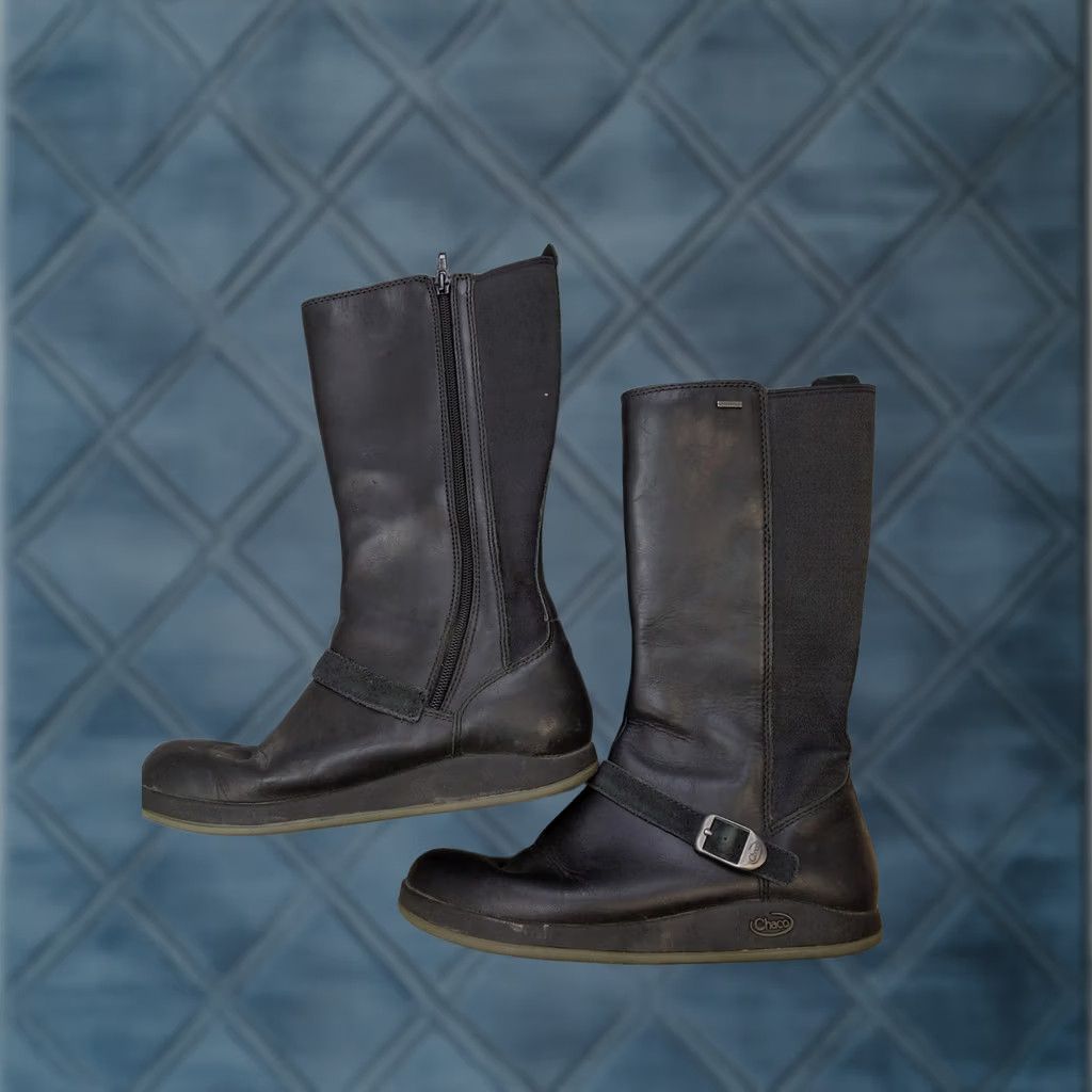 Chaco Chaco Boots Womens Mid-Calf Waterproof Zip Leather Black 7.5 38.5 Size 7.5 Waterproof Leather Boot Womens Size US 8 / IT 38 - 1 Thumbnail