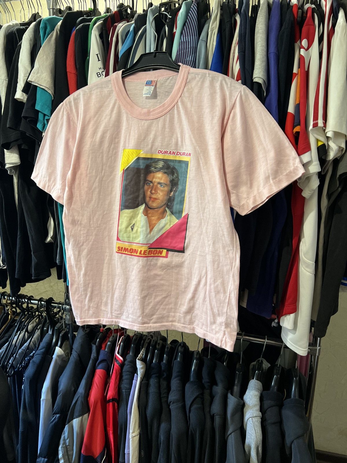 Band Tees 1980s VINTAGE DURAN DURAN SIMON LE BON SINGLE STITCH GRAPHIC Size US S / EU 44-46 / 1 - 2 Thumbnail