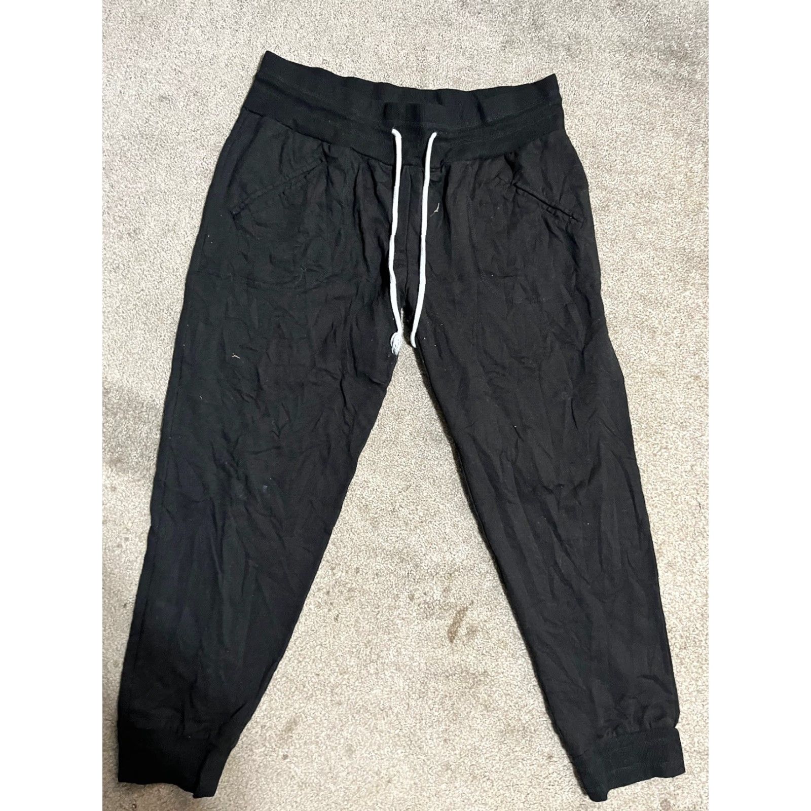 Tommy Hilfiger Tommy Hilfiger Sweatpants Women's Medium Black Drawstring Joggers M Black Sweatpants Womens Drawstring Tommy Hilfiger Size 32" / US 10 / IT 46 - 2 Thumbnail