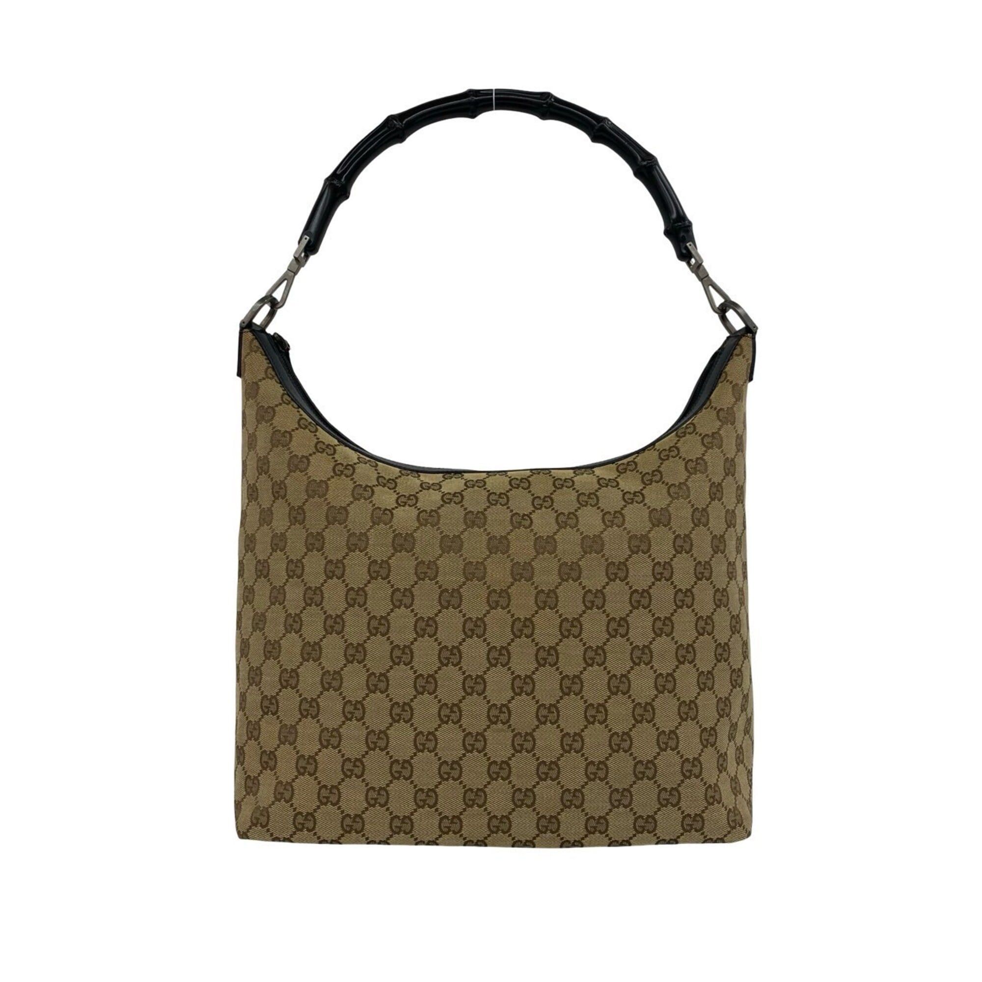 Gucci Gucci GG Canvas with G Hardware 211810 Leather Shoulder Bag 