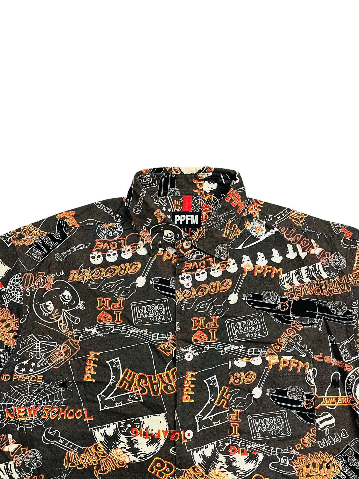 If Six Was Nine × Le Grande Bleu (L.G.B.) × PPFM 2006 PPFM - Printed Spiderweb & Skull Shirt Size US M / EU 48-50 / 2 - 3 Thumbnail