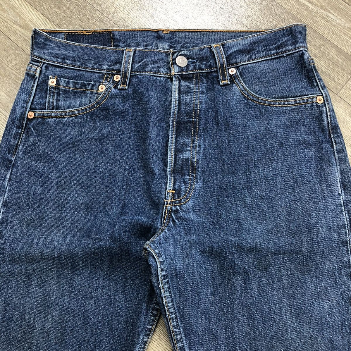 Levi's × Levi's Vintage Clothing 🇺🇸90’s Vintage Levis 501 #553 30x32 Straight Leg Blue Jeans Size US 42 / EU 58 - 5 Thumbnail