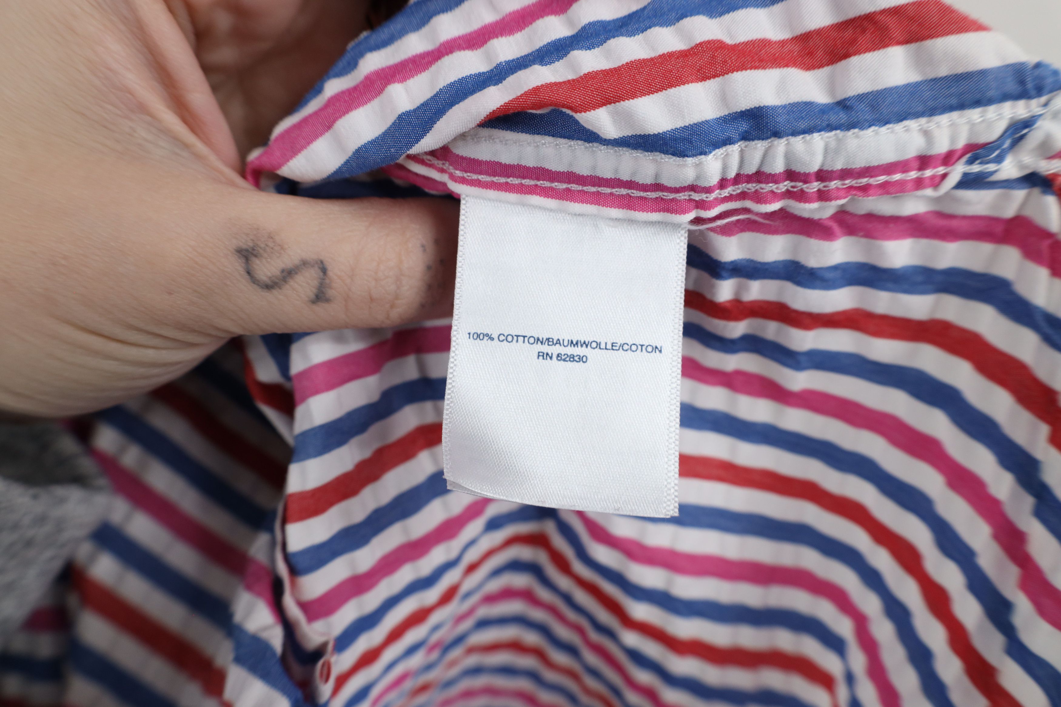 Lands' End × Vintage Vintage Lands End Fit Striped Seer Sucker Button Down Shirt Size US L / EU 52-54 / 3 - 8 Thumbnail