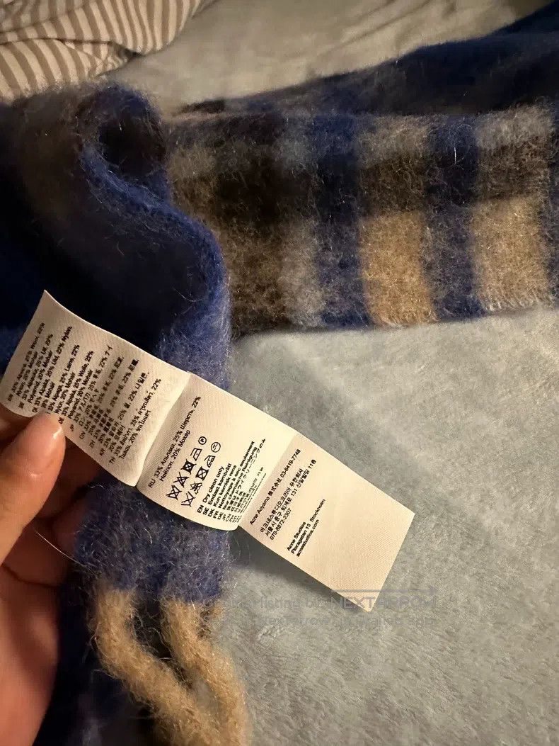 Acne Studios Acne Studios Blue Scarf Size ONE SIZE - 4 Thumbnail