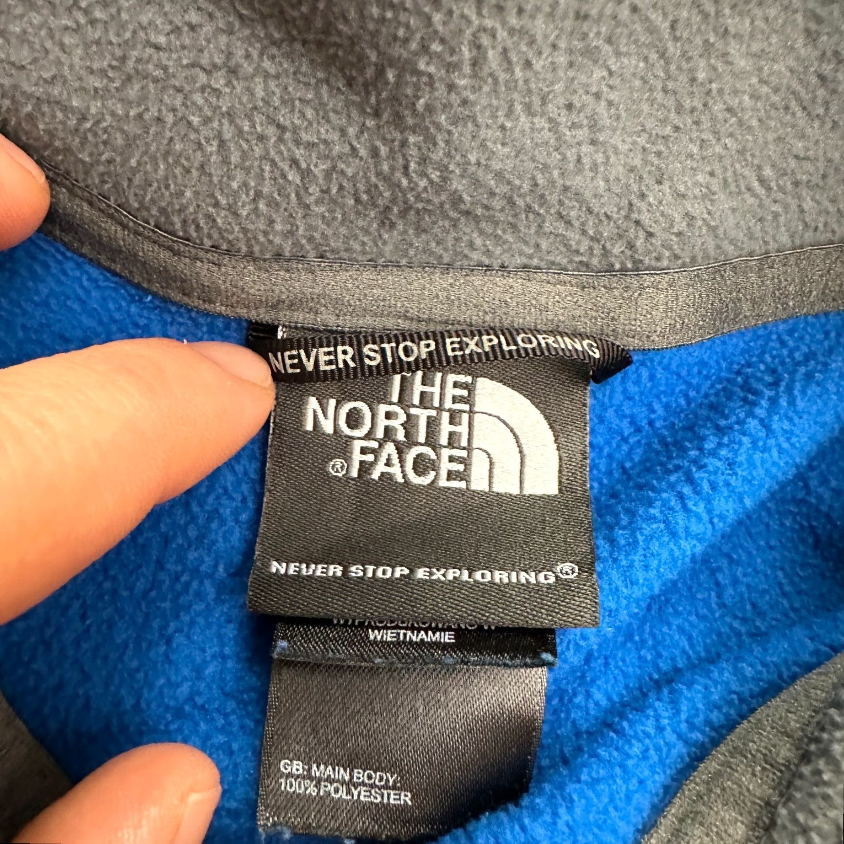 The North Face The North Face Glacier Fleece Jacket Mens Large Blue 1/4 Zip Mock Neck Pullover Size US L / EU 52-54 / 3 - 4 Thumbnail