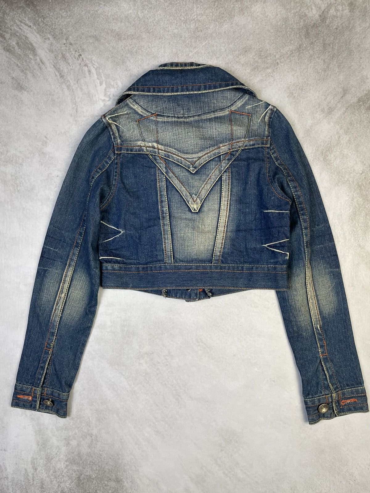 Hysteric Glamour Y2k Red Pepper Cropped Denim Jacket Size S / US 4 / IT 40 - 6 Thumbnail