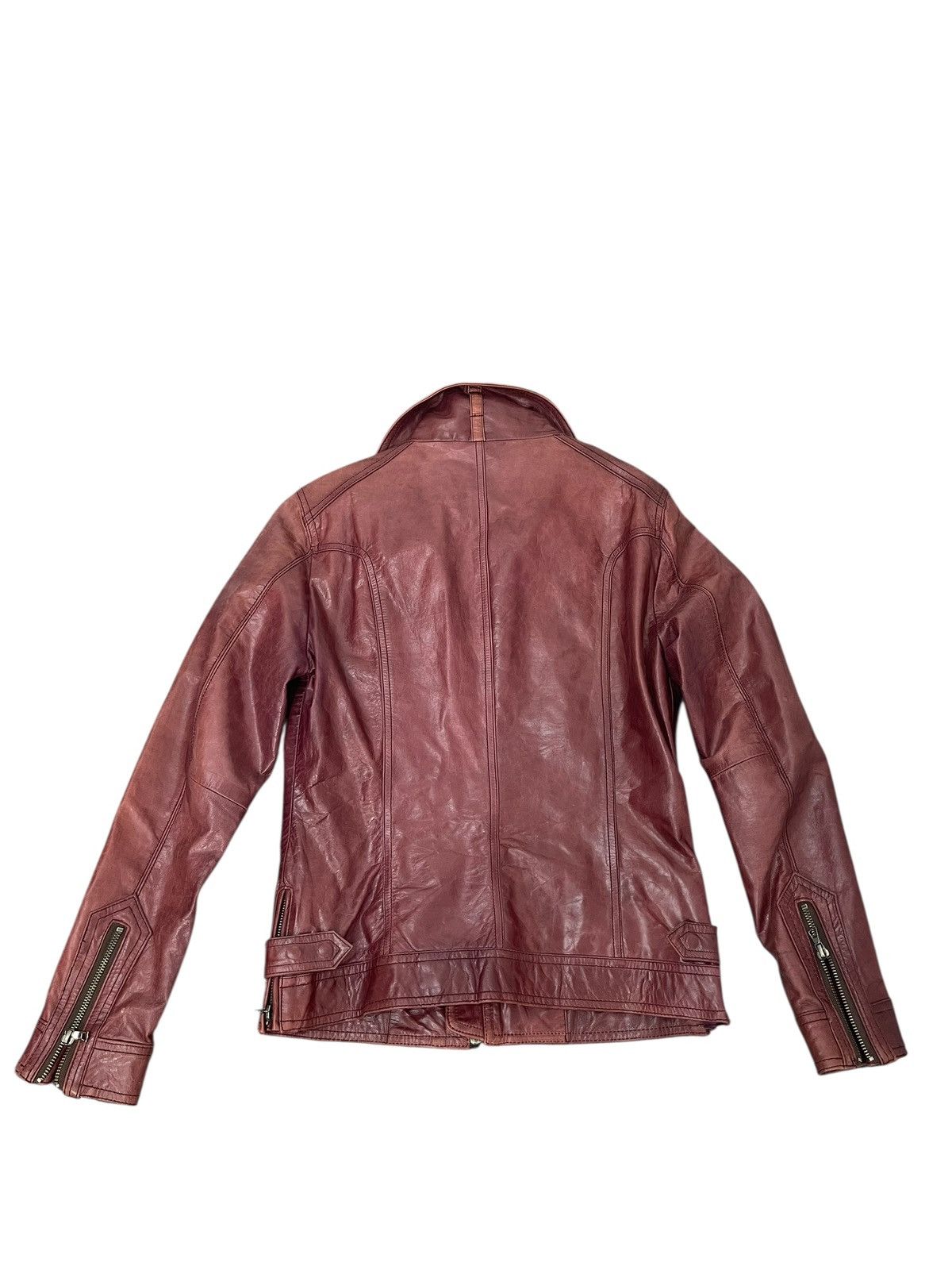 Tornado Mart Cow Hide Leather Jacket Tornado Mart Slim Dark Marroon 6🟩8 Size US M / EU 48-50 / 2 - 8 Thumbnail
