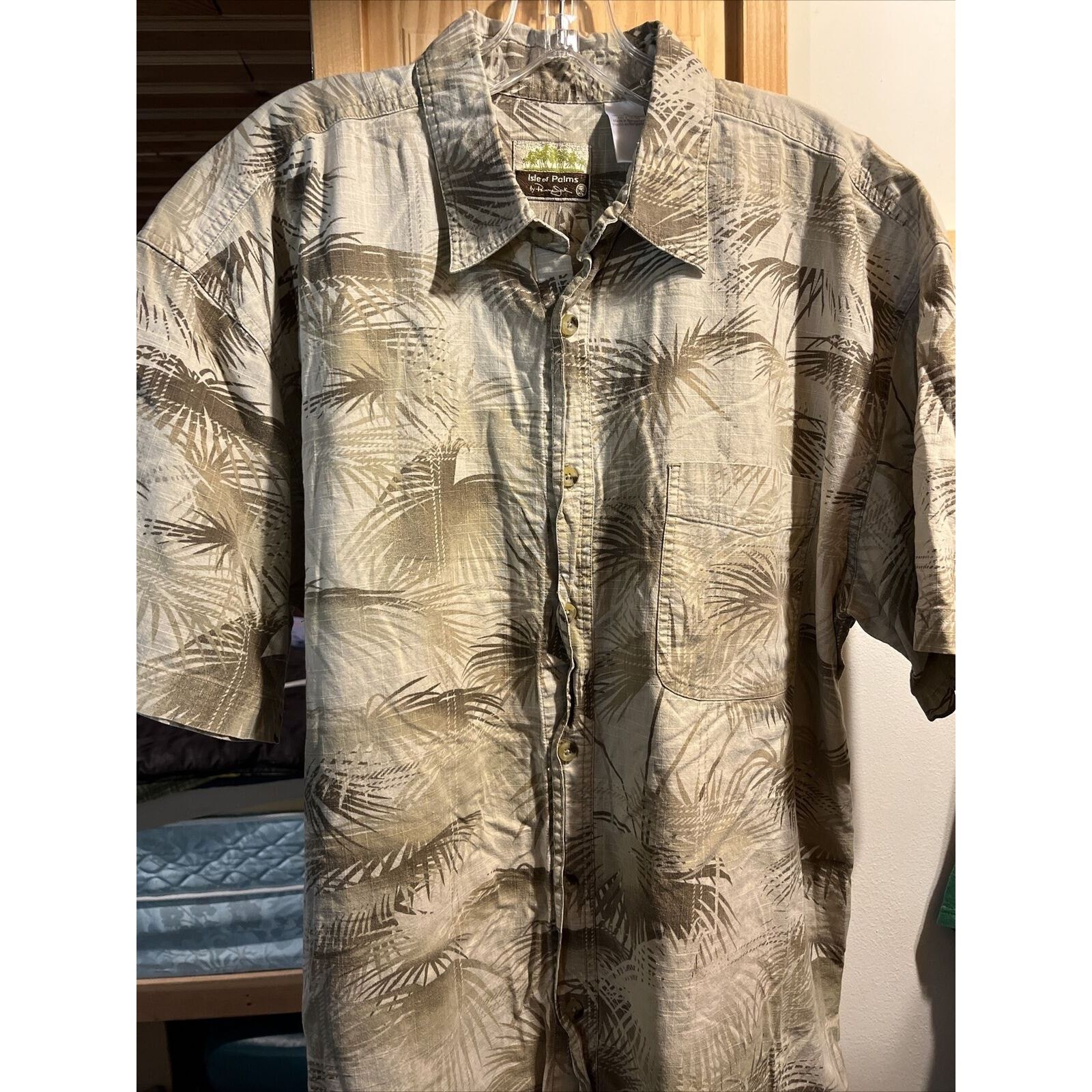 Panama Jack Isle Of Palms Men’s XL Beige Floral Hawaiian SS Cotton Shirt Size US XL / EU 56 / 4 - 2 Thumbnail