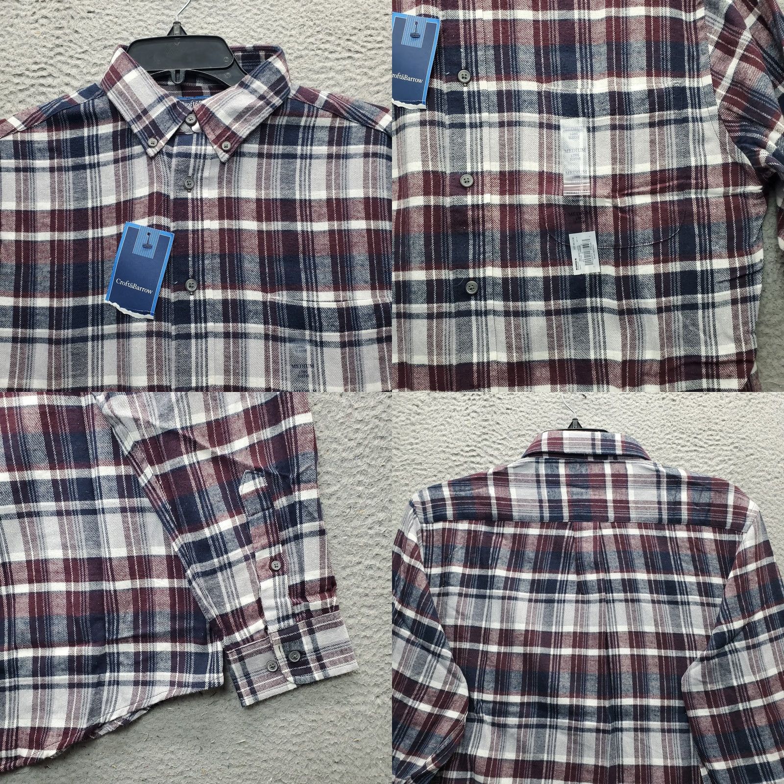 Croft & Barrow Croft & Barrow Mens Flannel Shirt Multi Plaid Long Sleeve Button-Down Shirt Mens M Color Multicolor Casual Shirt Size US M / EU 48-50 / 2 - 8 Thumbnail