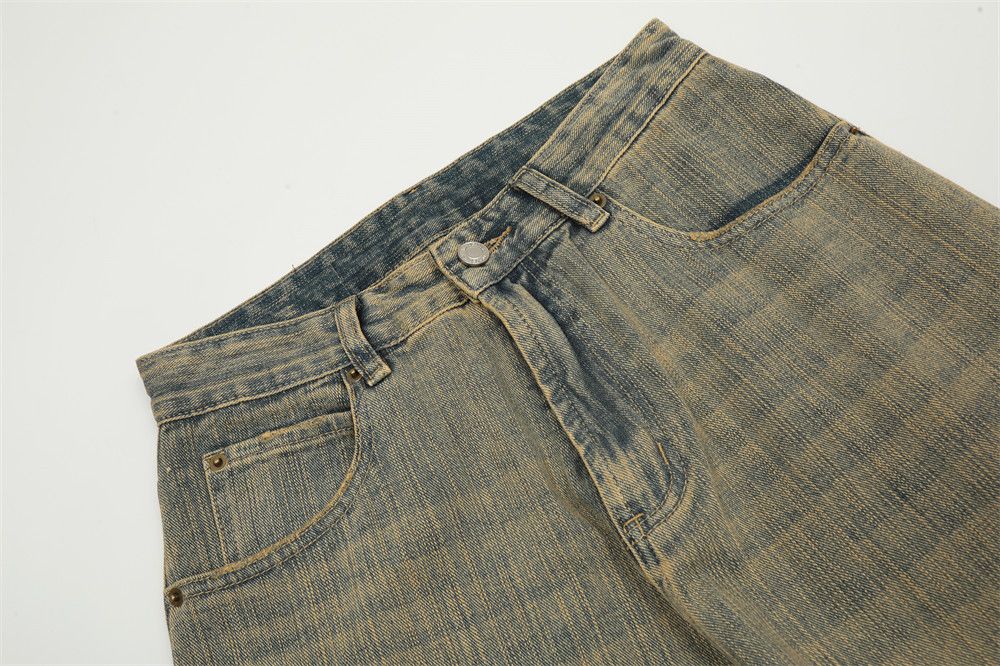 Japanese Brand × Jean Men's trendy punk washed gradient tie-dyed distressed jeans Size US 32 / EU 48 - 4 Thumbnail