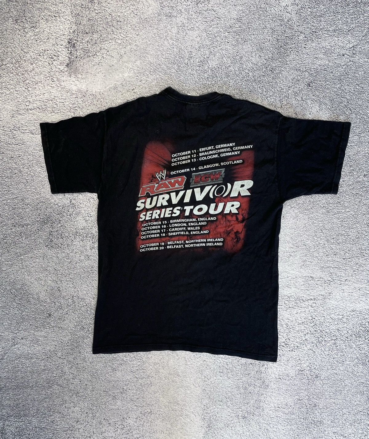Fruit Of The Loom Vintage WWE Survivor Series Tour 2007 T Shirt RAW ECW M Size US M / EU 48-50 / 2 - 2 Thumbnail