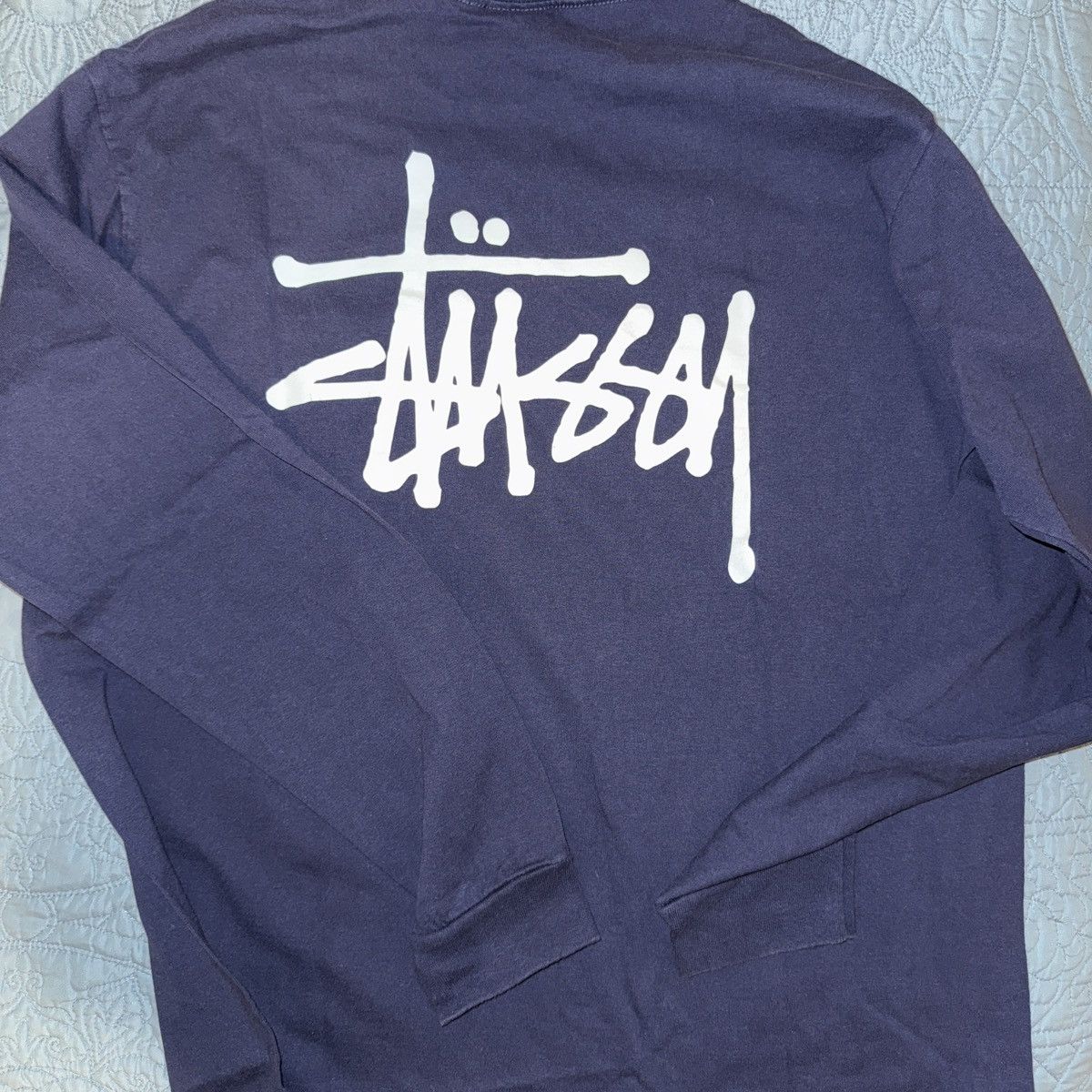 Stussy Stussy Stock Logo Longsleeve T Shirt Navy Size US L / EU 52-54 / 3 - 3 Thumbnail