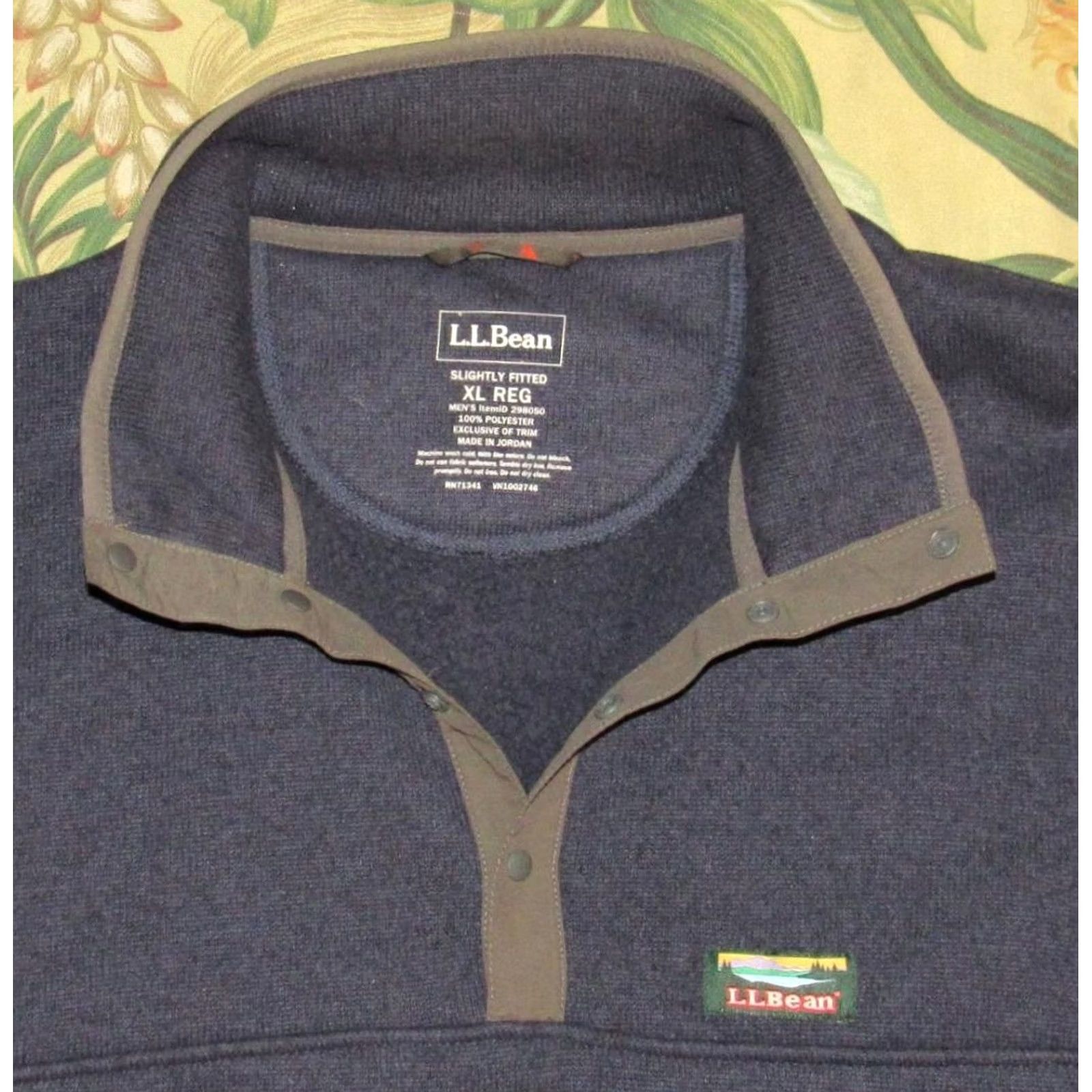 Vintage LL BEAN Blue Sweater Pullover Fleece Jacket XL Men Size US XL / EU 56 / 4 - 2 Thumbnail