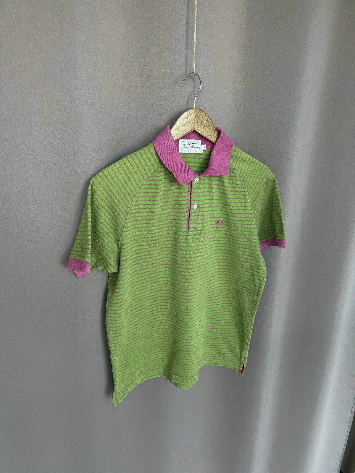 Burberry Thomas Burberry Striped Polo Shirt Mens Size M Short Sleeve Size US M / EU 48-50 / 2 - 5 Thumbnail