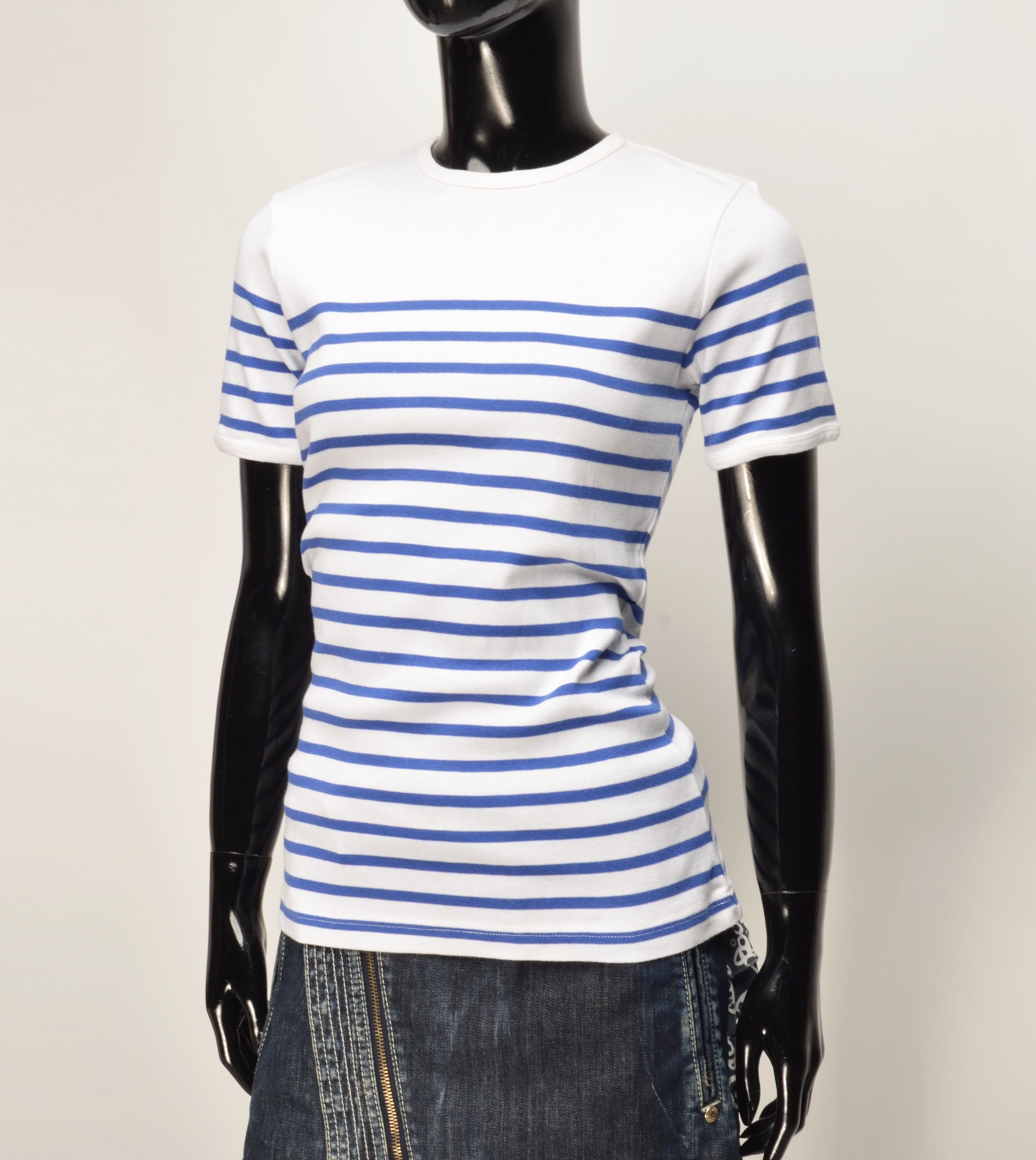 Jean Paul Gaultier Vintage Jean Paul Gaultier Iconic Striped Crew Neck Top Size M / US 6-8 / IT 42-44 - 2 Thumbnail