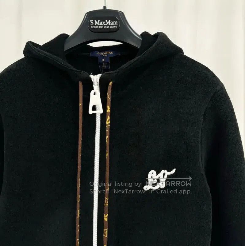 Louis Vuitton Louis Vuitton Black Cotton Blend Embroidered Jacket . Size XS / US 0-2 / IT 36-38 - 3 Thumbnail