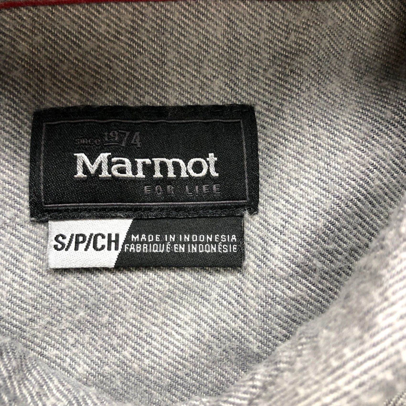 Marmot Marmot Midweight Flannel Shirt Mens S Pocket Logo Gray Long Sleeve Button-Up Size US S / EU 44-46 / 1 - 4 Thumbnail