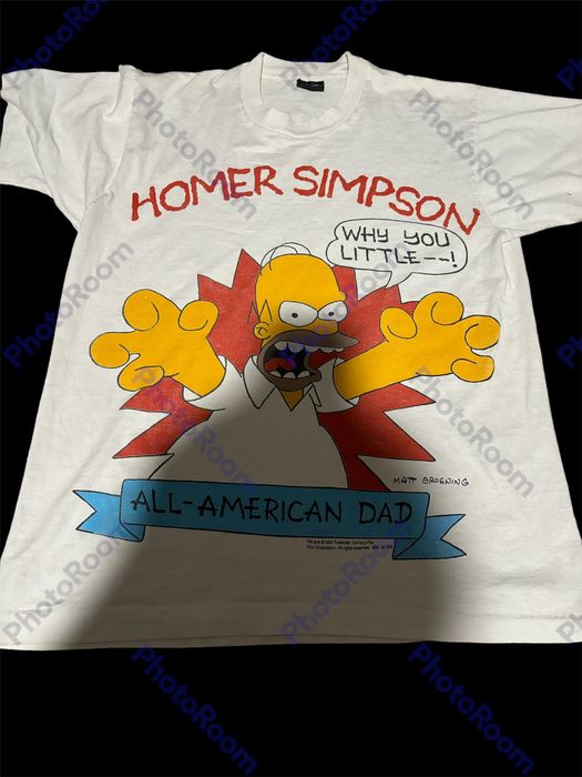 Vintage licensed 1990 homer simpson why you little t shirt grailed