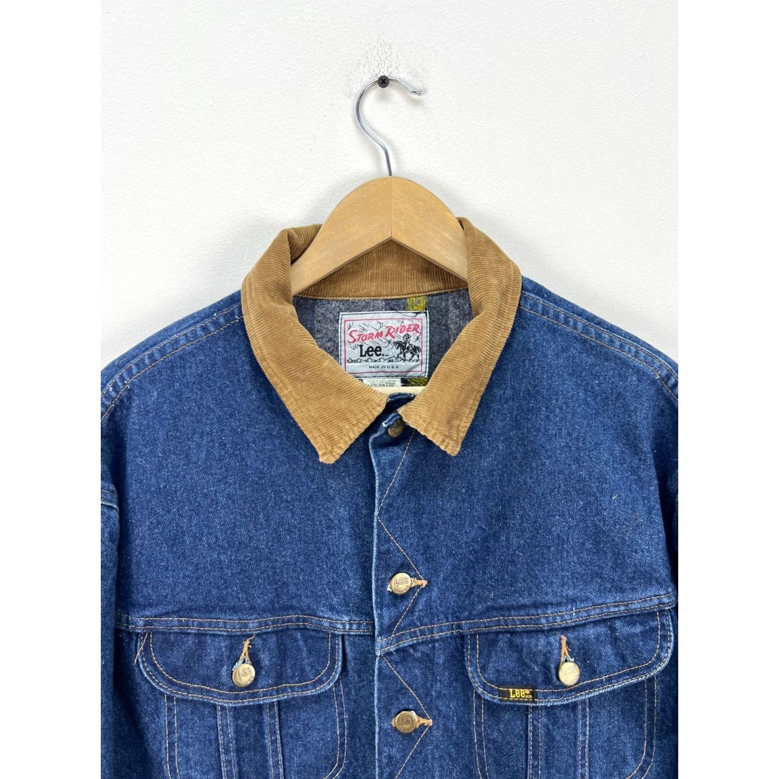 Lee VINTAGE Lee Storm Rider Denim Jacket Blanket Lined USA Made 48 Long Blue Denim Jacket Mens Jacket LEE Storm Rider Size US M / EU 48-50 / 2 - 4 Thumbnail