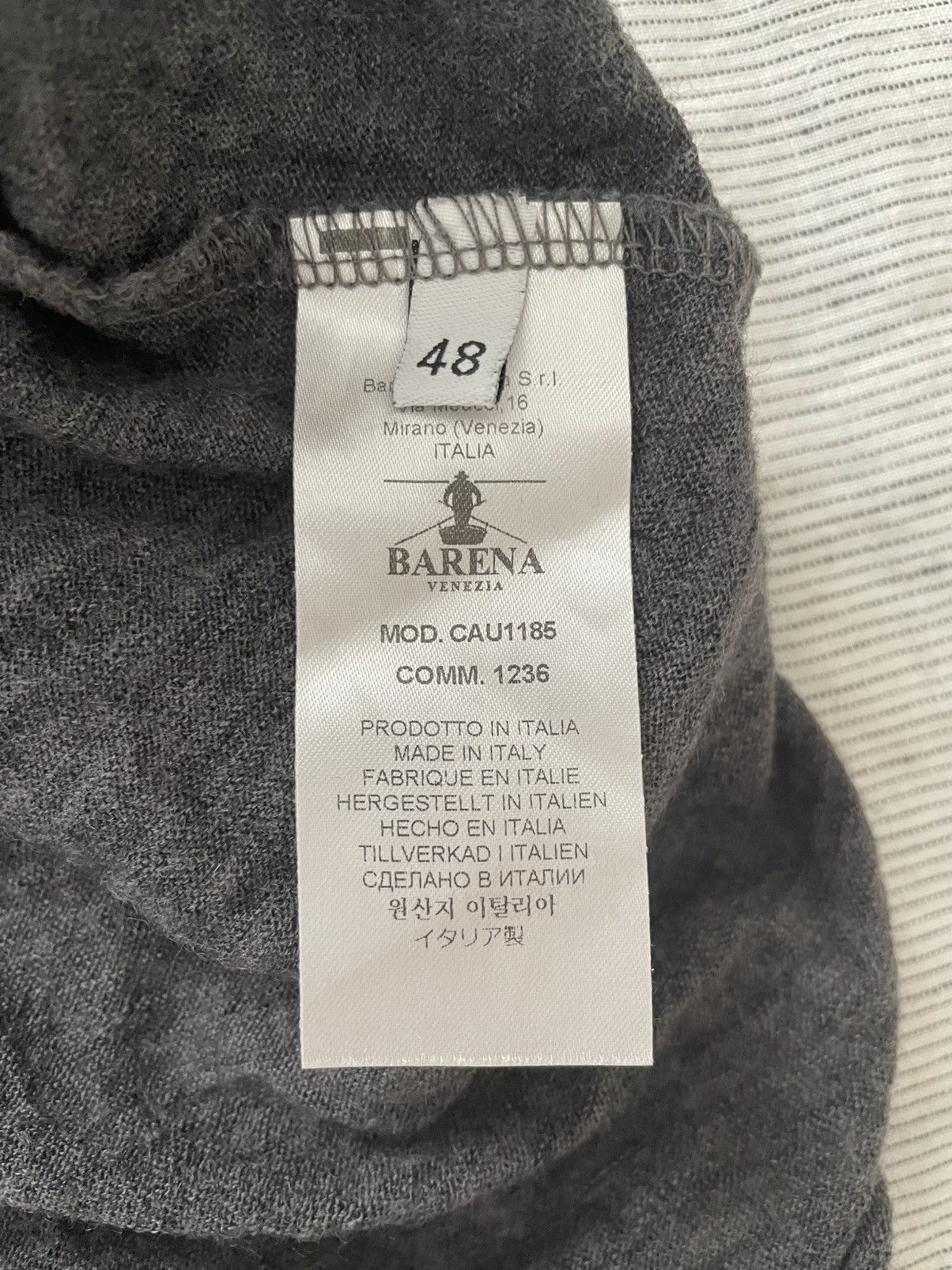 Barena Venezia Barena Venezia Long Sleeve Wool Top Dark Grey / Charcoal Size US M / EU 48-50 / 2 - 4 Thumbnail