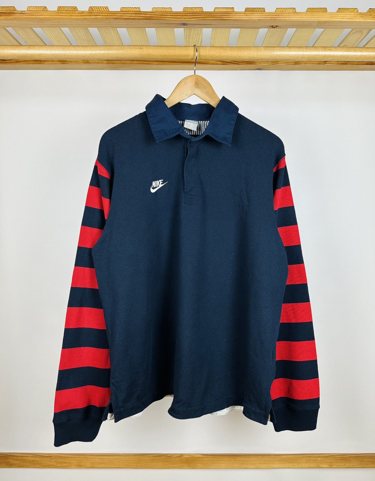 Vintage Vintage Nike Rugby Polo Sweatshirt Spell Oregon USA Y2K Size US XL / EU 56 / 4 - 1 Thumbnail