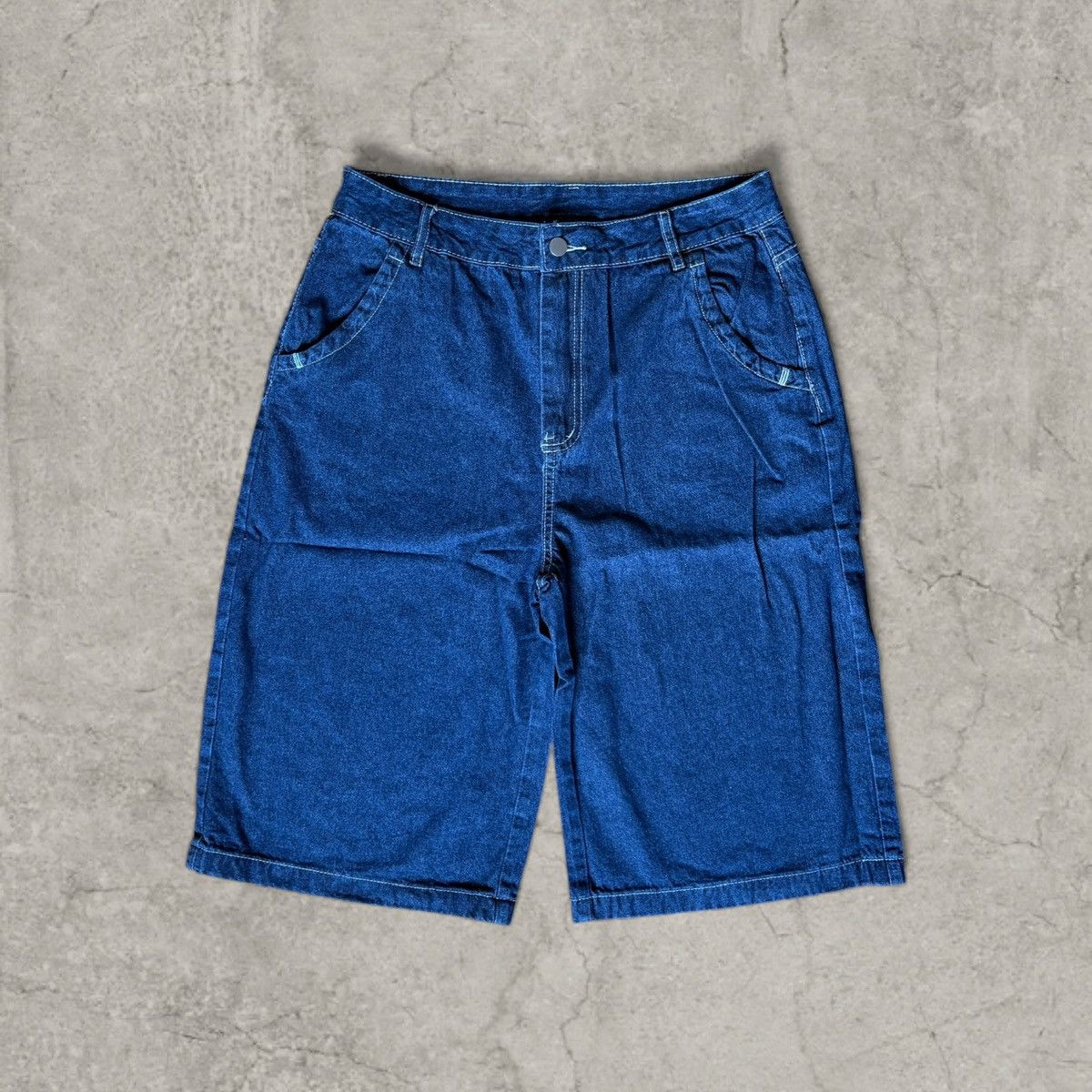 Japanese Brand Wide leg Japanese style jorts shorts in blue. Size L Size US 34 / EU 50 - 3 Thumbnail