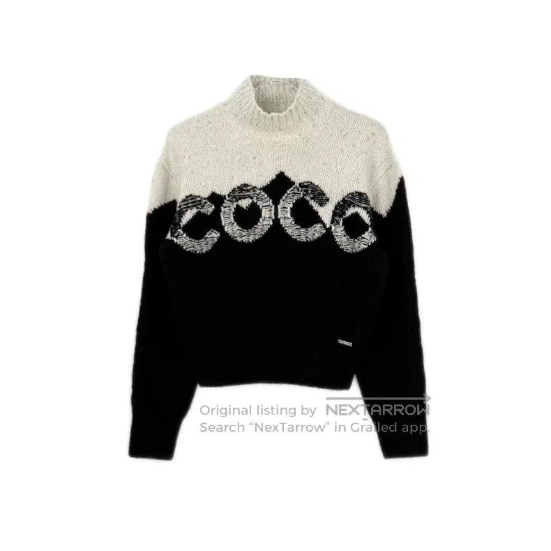 Chanel Chanel Black and white silver glitter cashmere sweater Size XS / US 0-2 / IT 36-38 - 1 Thumbnail