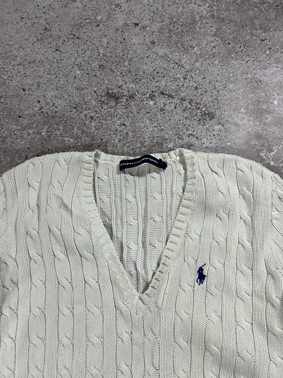 Polo Ralph Lauren Polo Ralph Lauren sweater Knitted vintage 90s V-neck Y2k Size L / US 10 / IT 46 - 6 Thumbnail