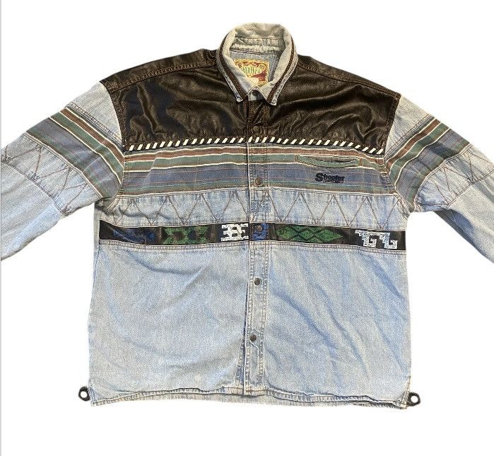 Vintage Vintage Shooter Original Jean Shirt Size US L / EU 52-54 / 3 - 1 Thumbnail