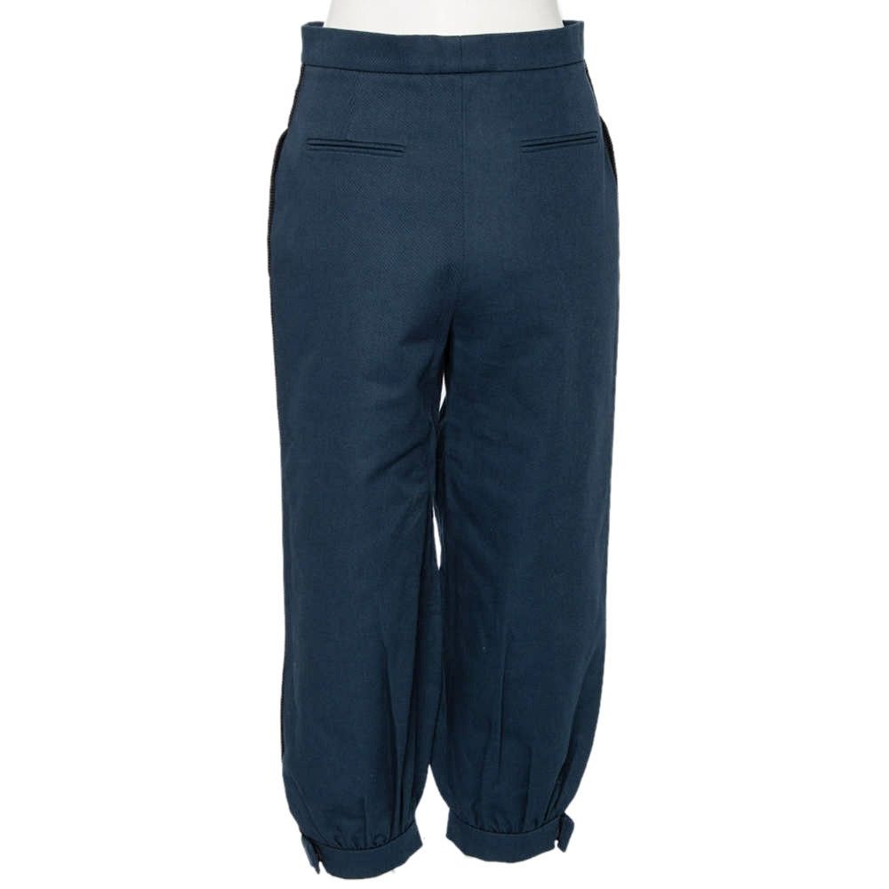 Fendi FENDI- Tailored Cuff Ankle Balloon Cropped Pleated Trousers Size 29" - 11 Thumbnail