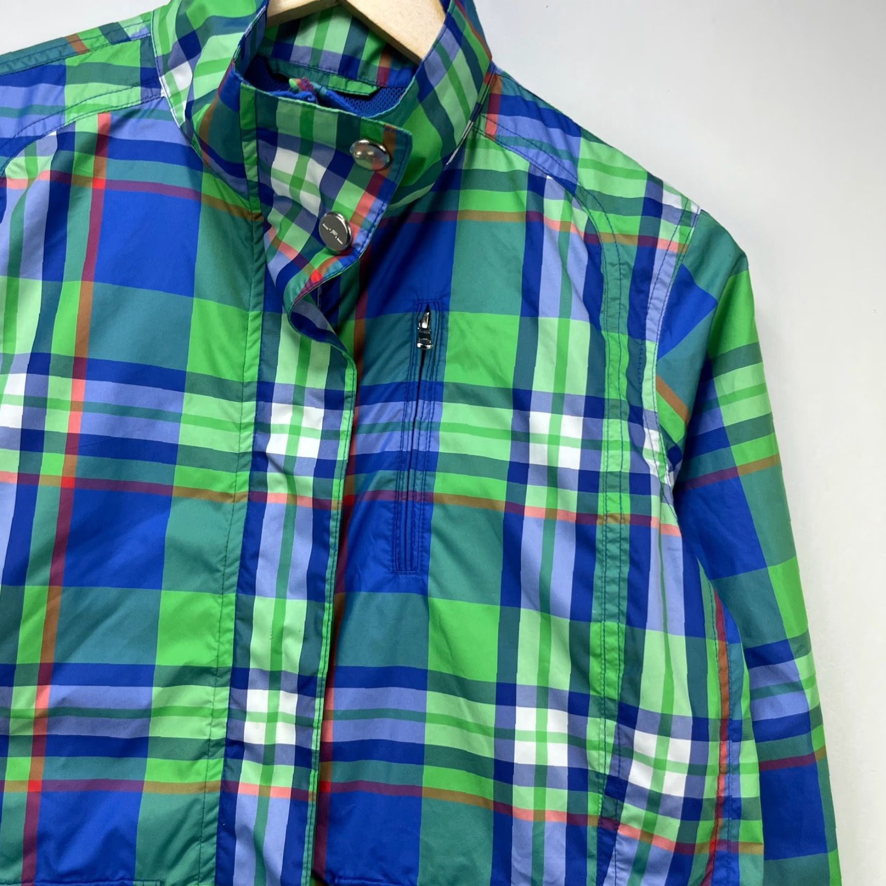 Ralph Lauren VINTAGE Ralph Lauren Plaid Windbreaker Jacket Womens M Green Size M / US 6-8 / IT 42-44 - 3 Thumbnail
