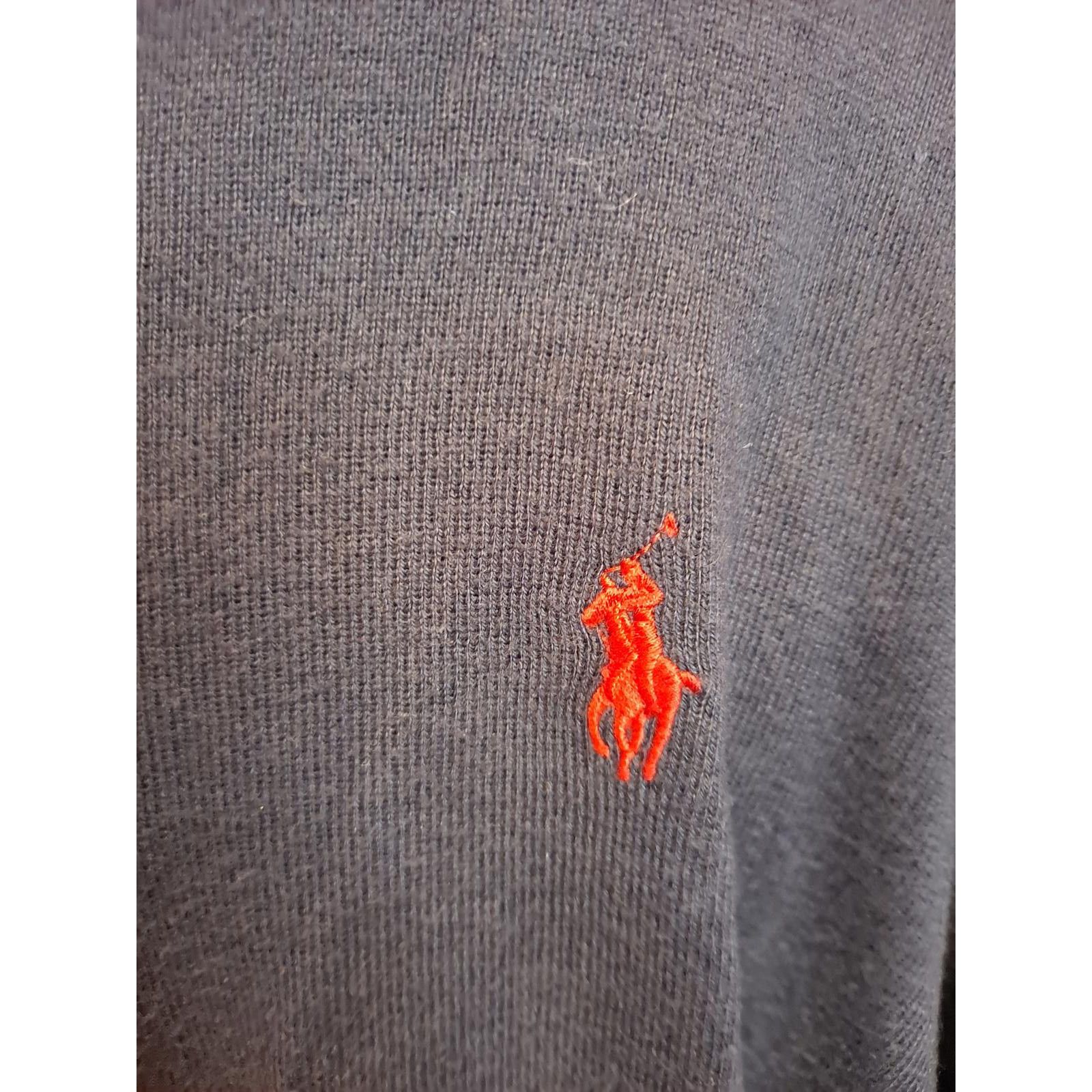 Polo Ralph Lauren Polo Ralph Lauren Blue V Neck Sweater 100% Pima Cotton Size Size US L / EU 52-54 / 3 - 2 Thumbnail