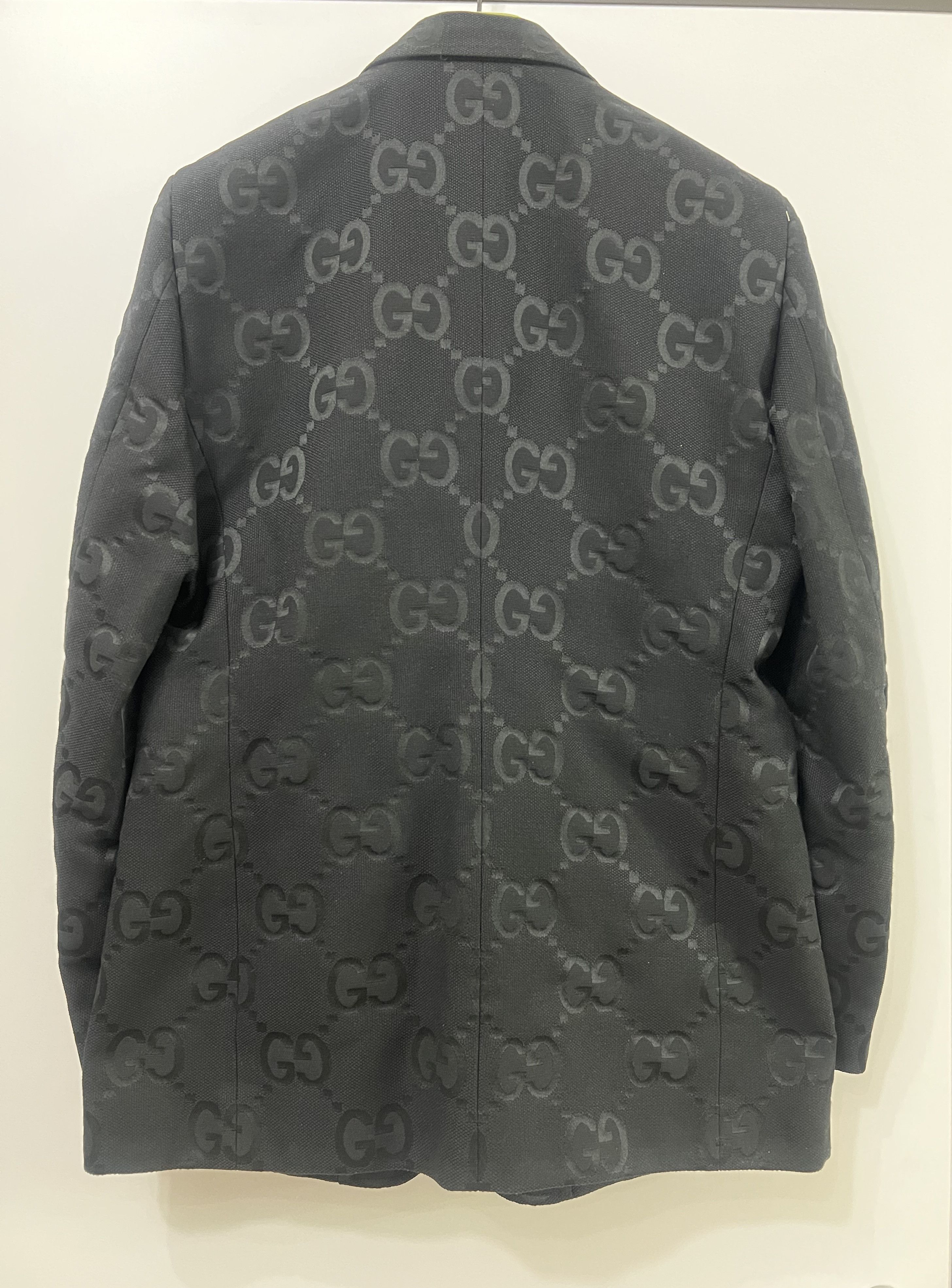 Gucci GUCCI - BLAZER IN COTONE CON LOGO JACQUARD TAGLIA 46 EU Size 46R - 2 Thumbnail